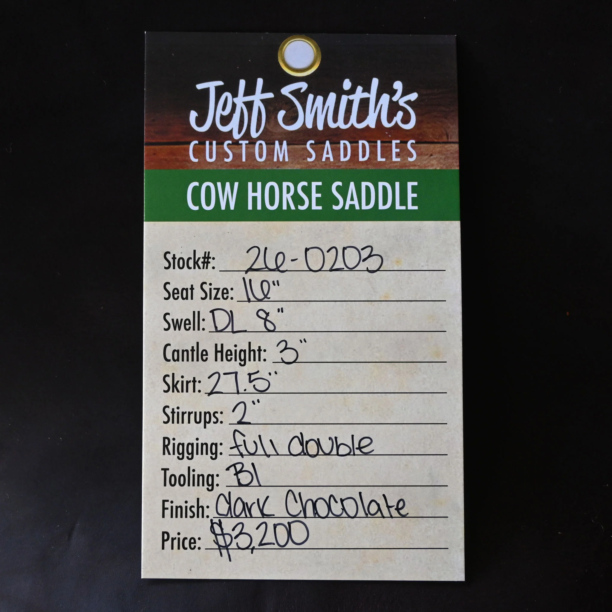 16" JEFF SMITH COW HORSE SADDLE - Image 3
