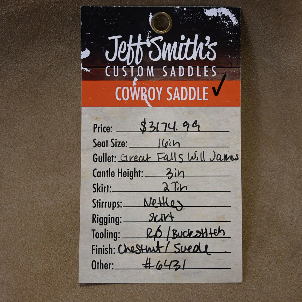 16" JEFF SMITH COWBOY SADDLE - Image 3