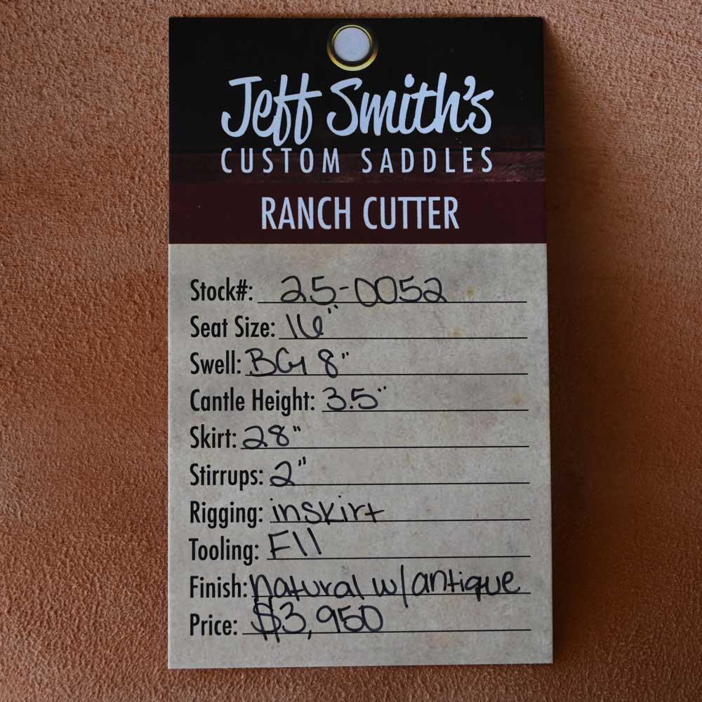 16" JEFF SMITH BEAU GALYEAN RANCH CUTTER SADDLE - Image 3