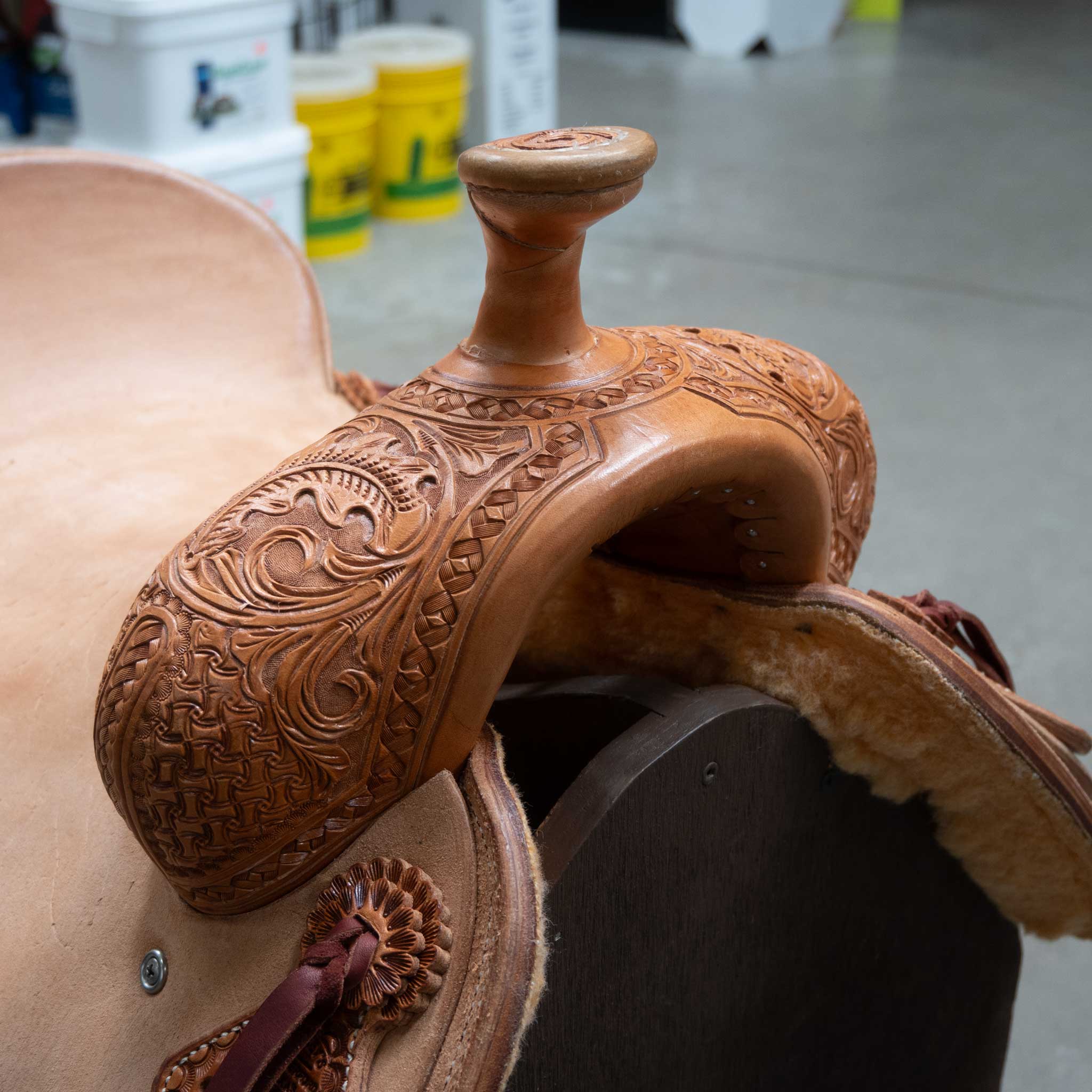 16" TESKEY'S RANCH CUTTER SADDLE - Image 2