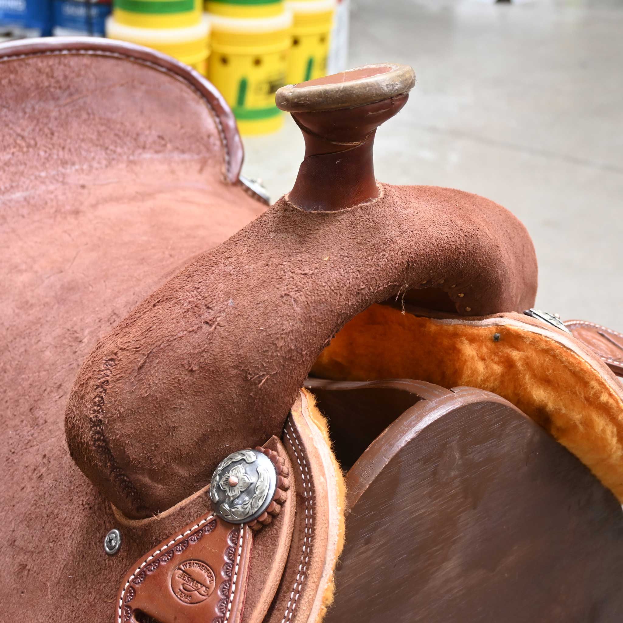 16" TESKEY'S TEAM ROPING SADDLE - Image 2