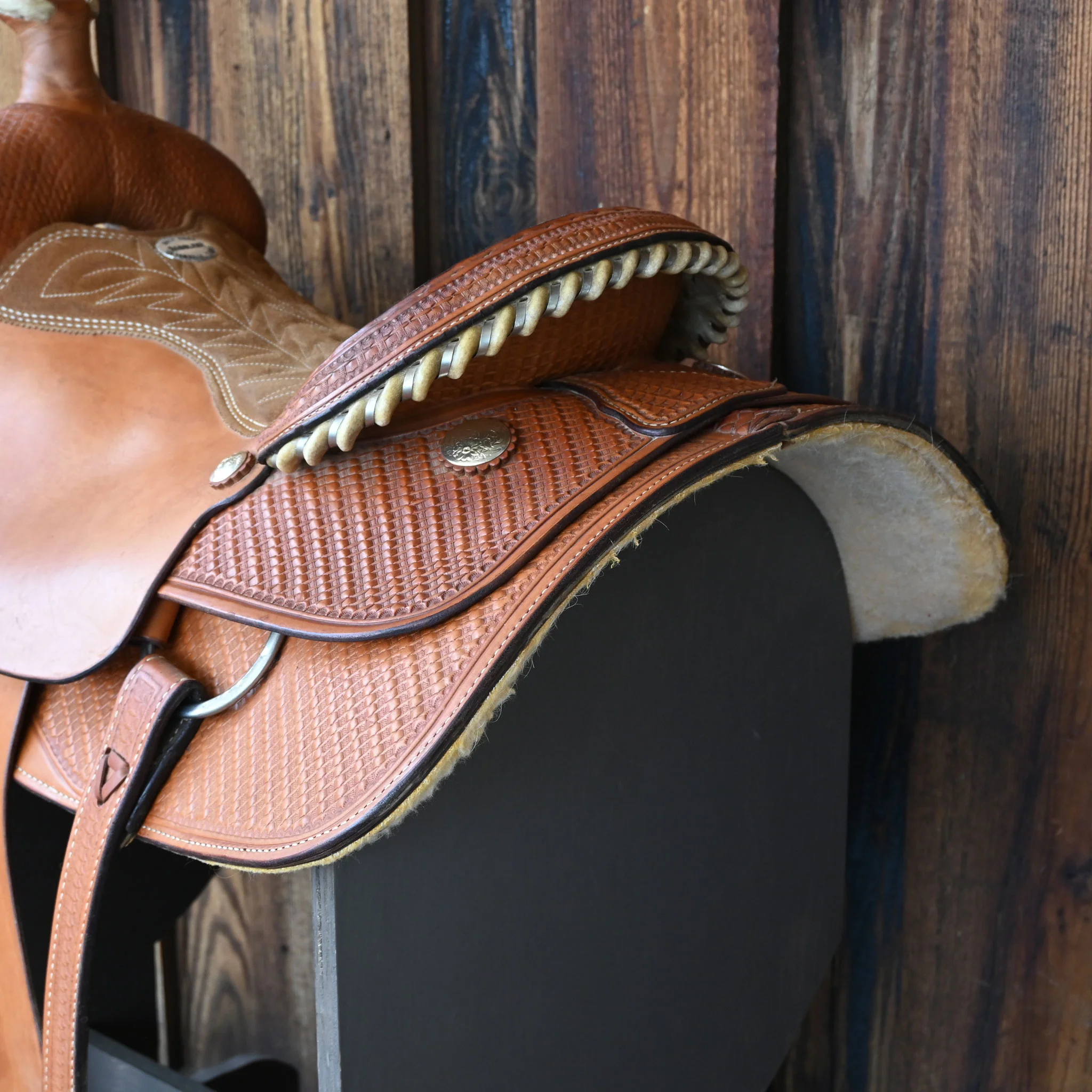 16" USED BILLY COOK TEAM ROPING SADDLE - Image 3