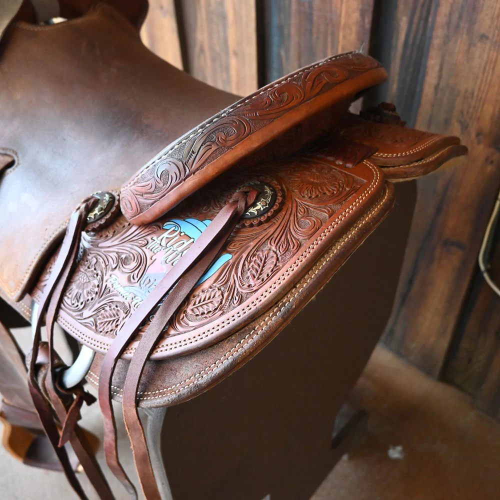 16" USED CACTUS RANCH SADDLE - Image 3