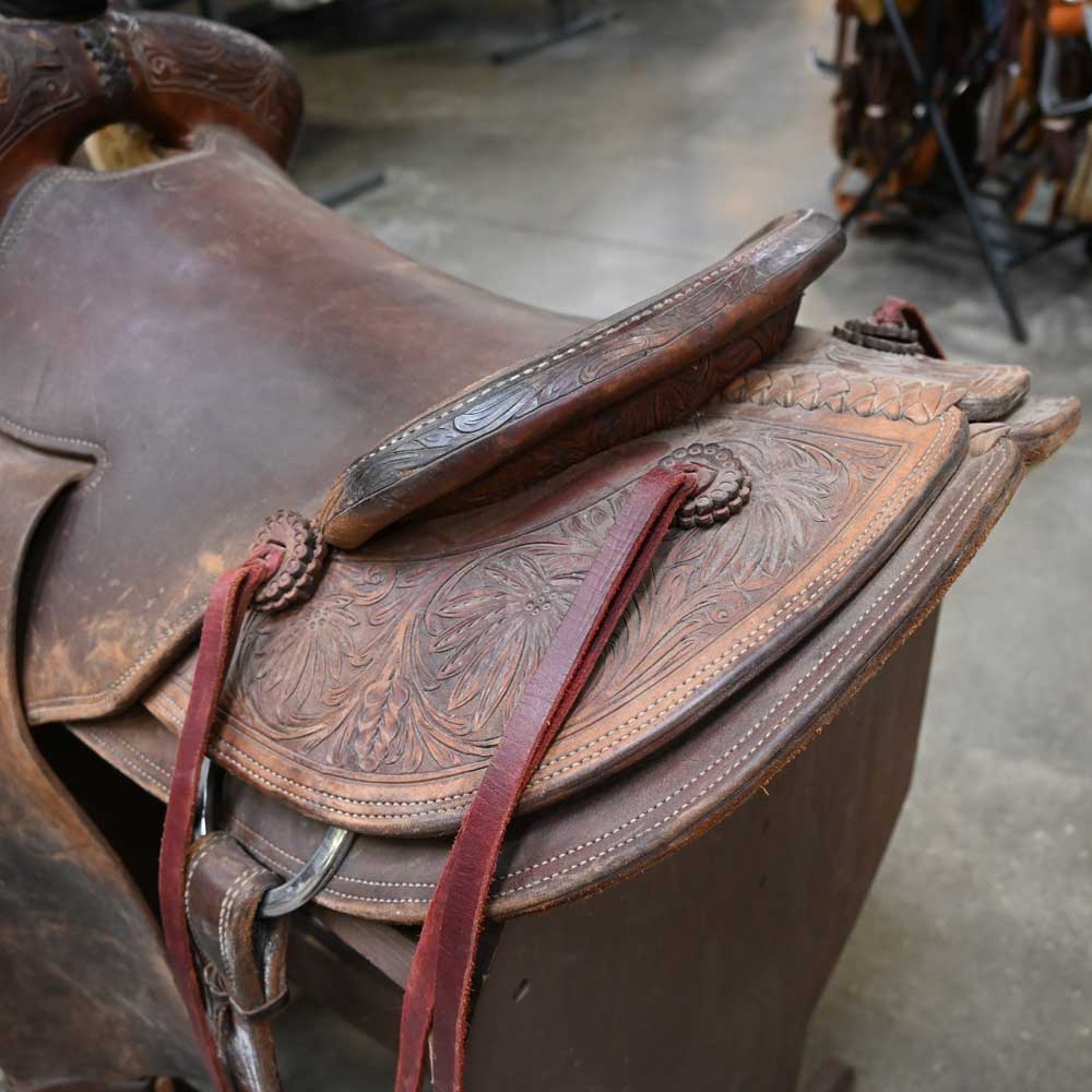 16" USED COWPUNCHER RANCH SADDLE - Image 3