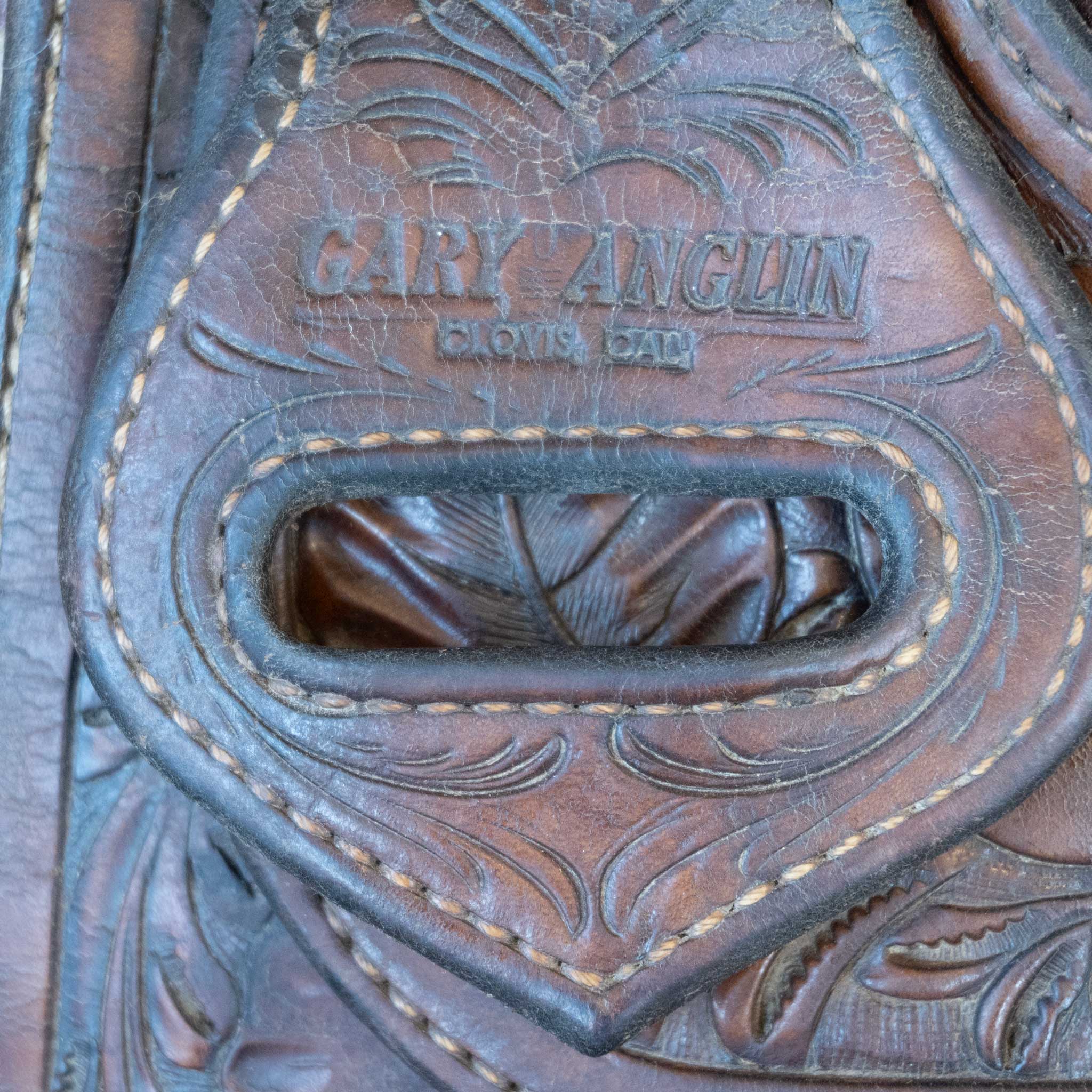 16" USED GARY ANGLIN RANCH SADDLE - Image 4