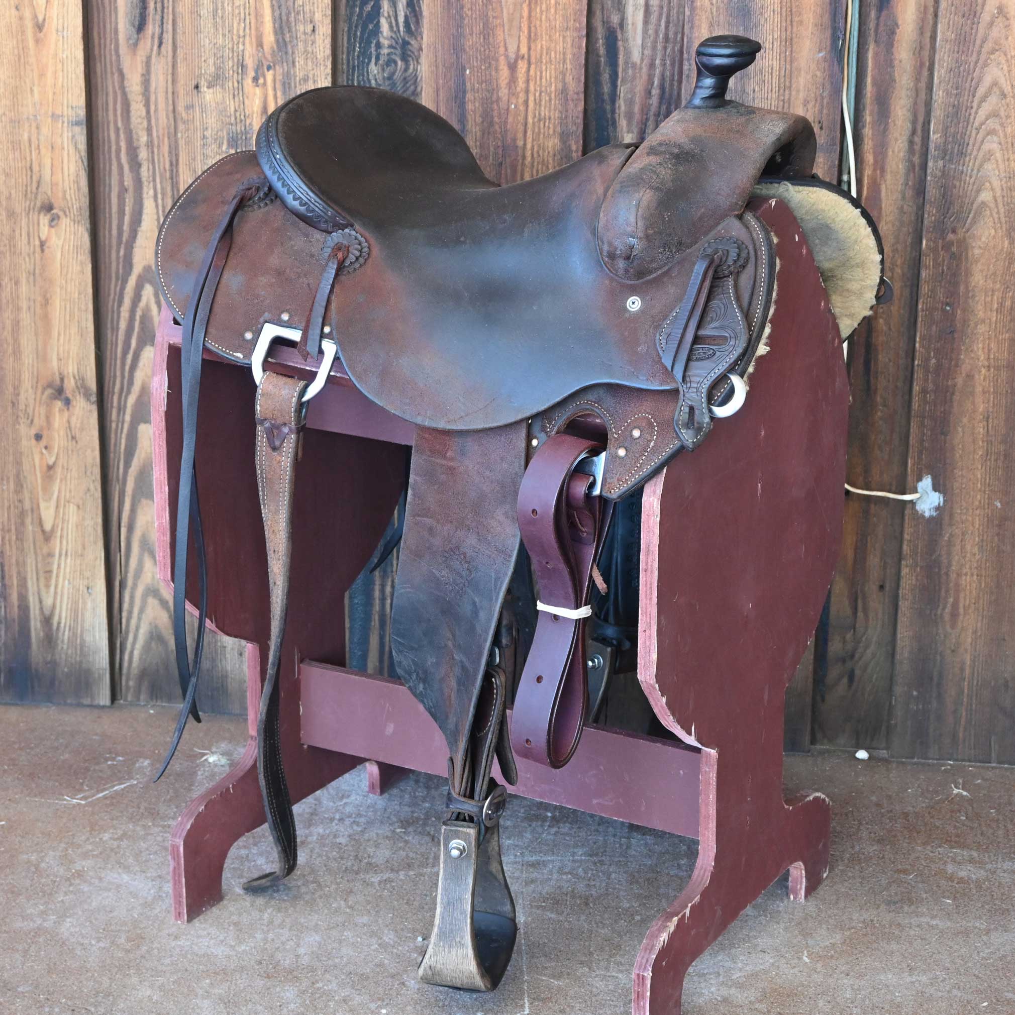 16" USED JEFF SMITH COWBOY SADDLE