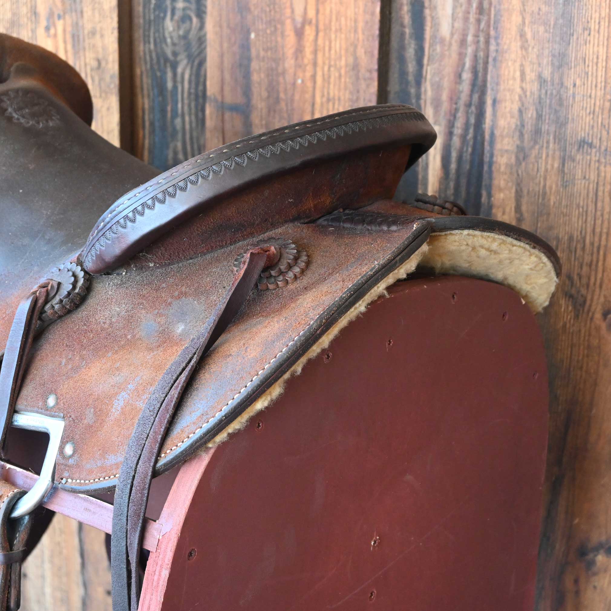 16" USED JEFF SMITH COWBOY SADDLE - Image 3