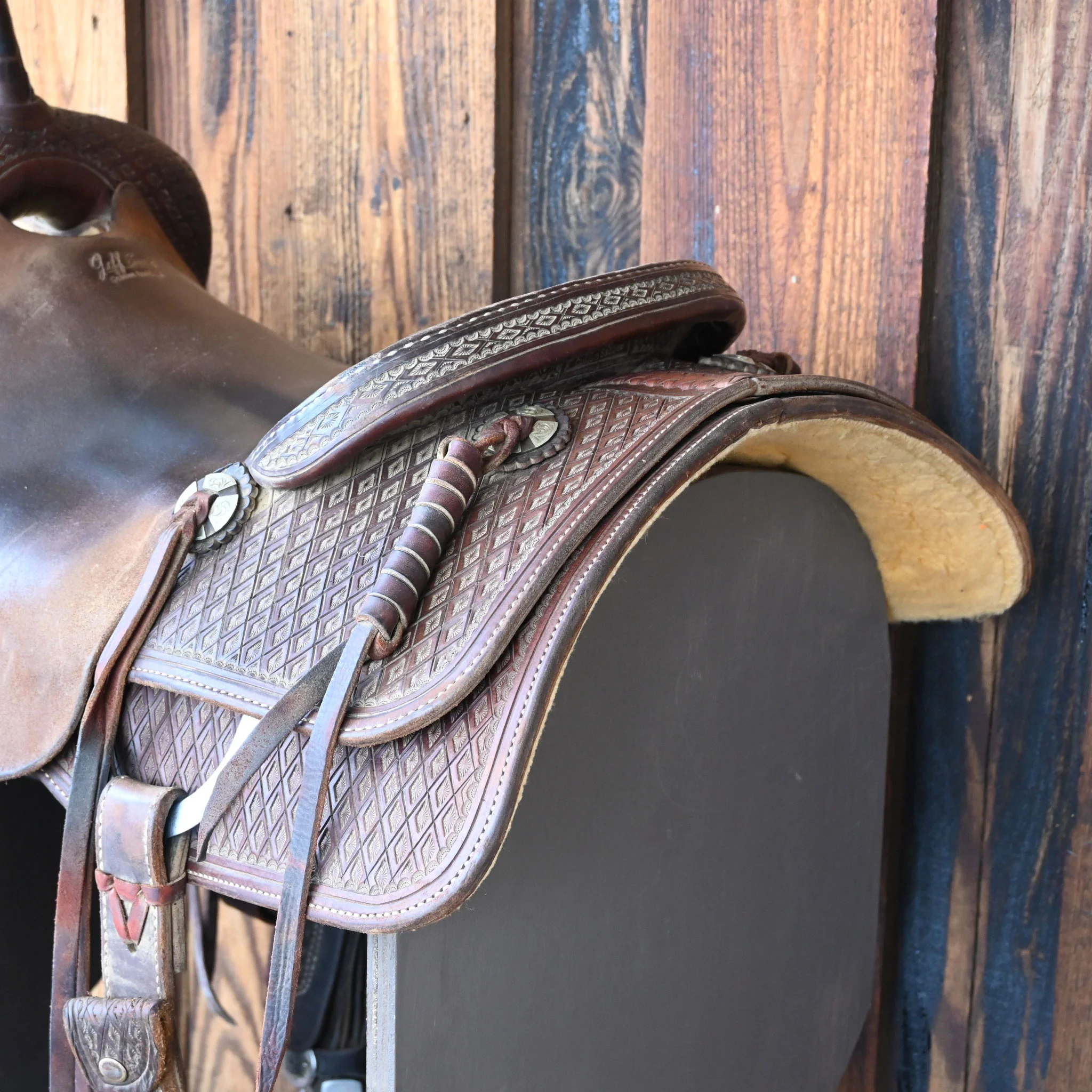 16" USED JEFF SMITH CUTTING SADDLE - Image 3