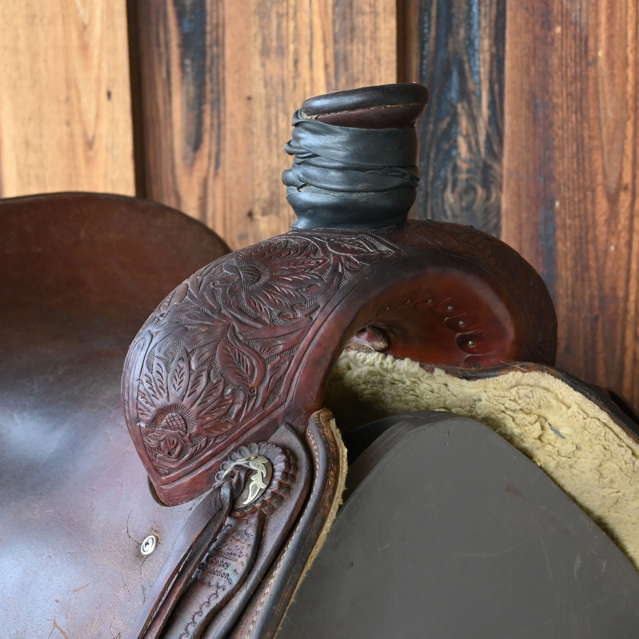 16" USED JEFF SMITH TEAM ROPING SADDLE - Image 2