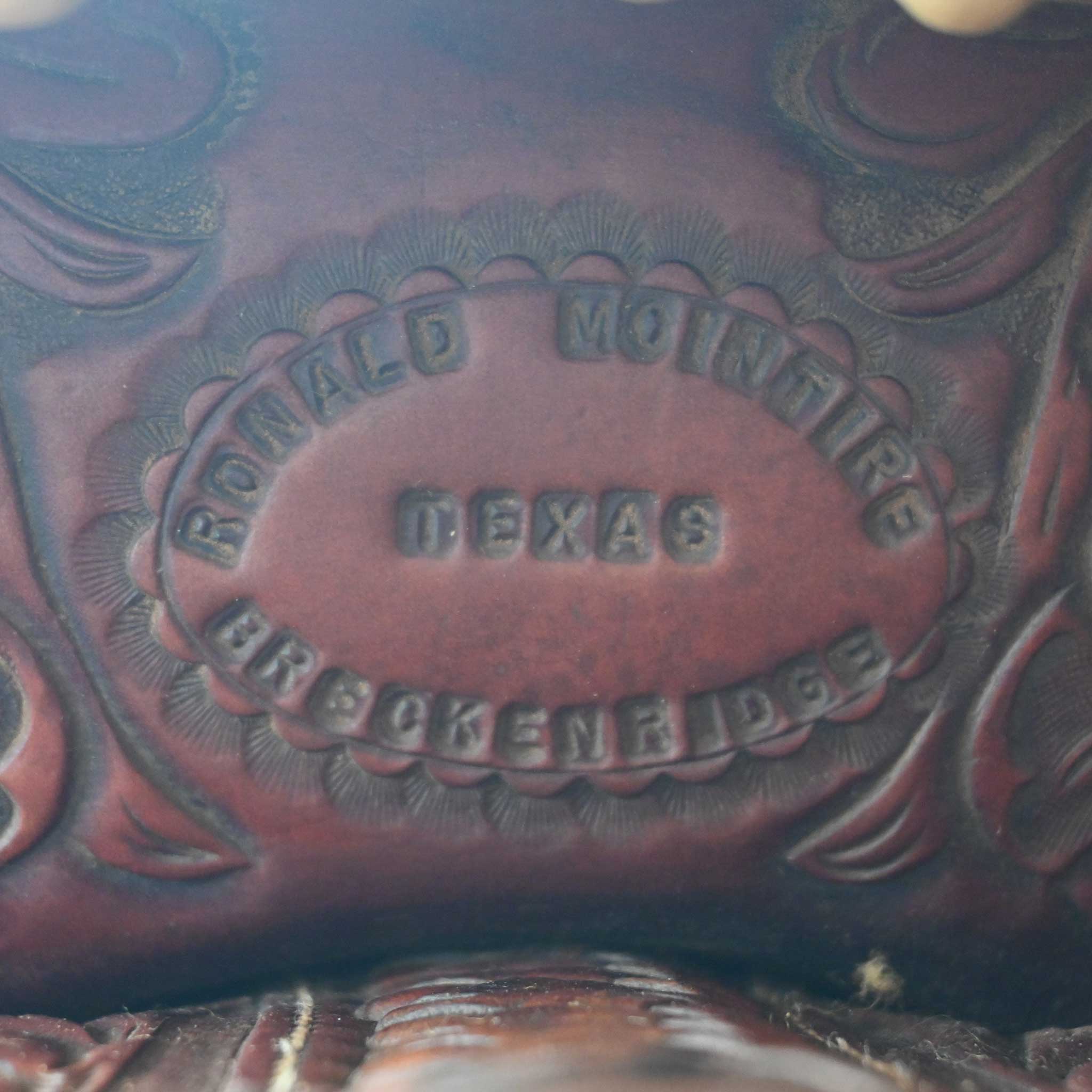 16" USED RONALD MCINTIRE TEAM ROPING SADDLE - Image 4