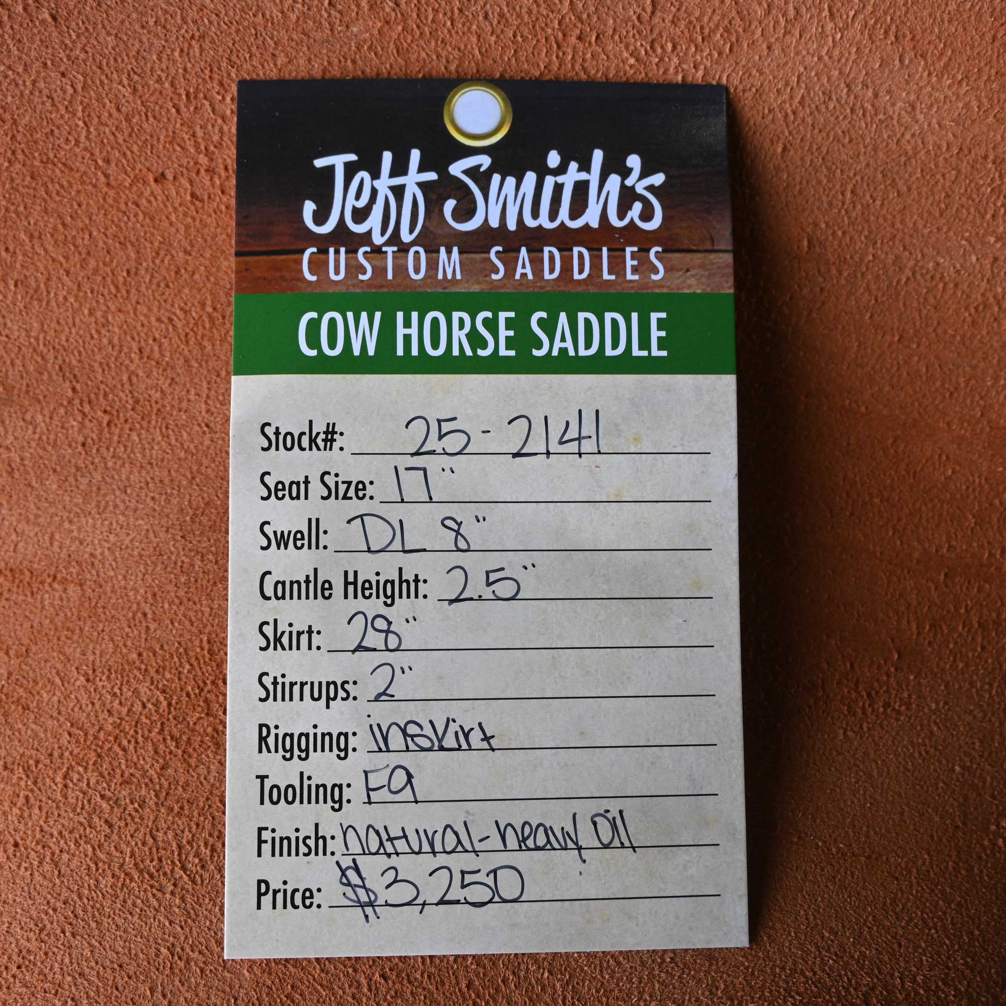 17" JEFF SMITH COW HORSE SADDLE - Image 3