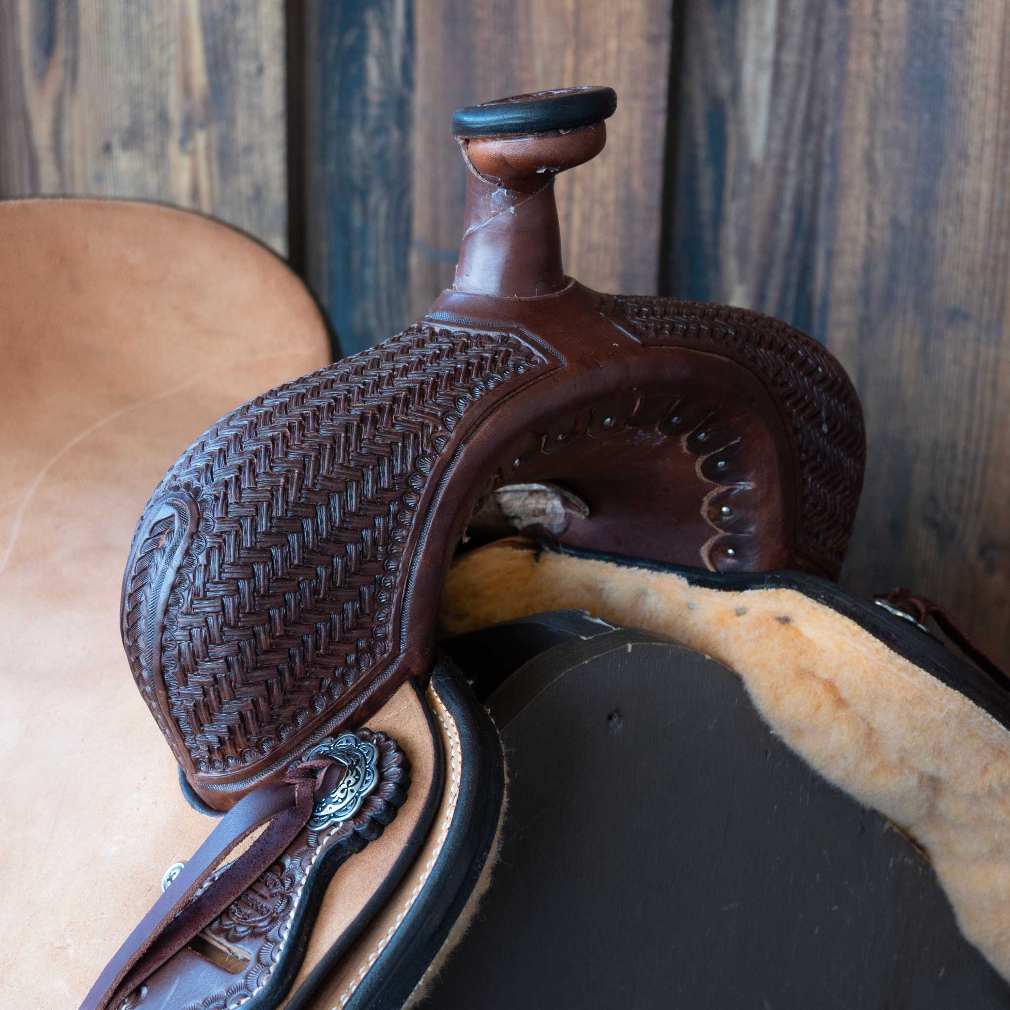17" TESKEY'S RANCH CUTTER SADDLE - Image 2