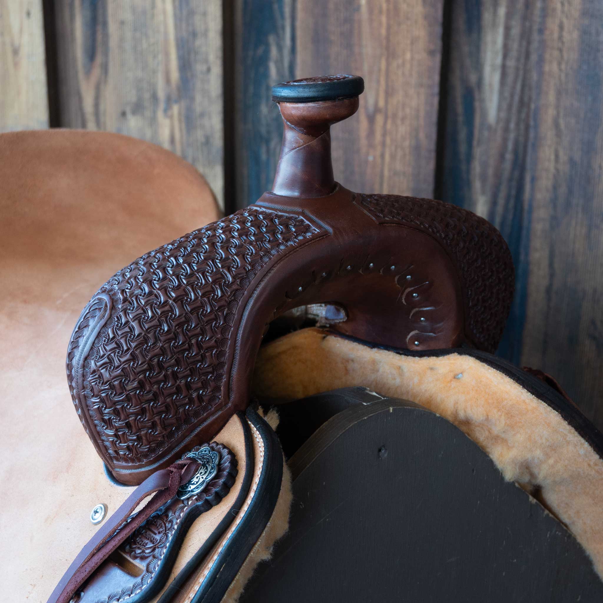 17" TESKEY'S RANCH CUTTER SADDLE - Image 2
