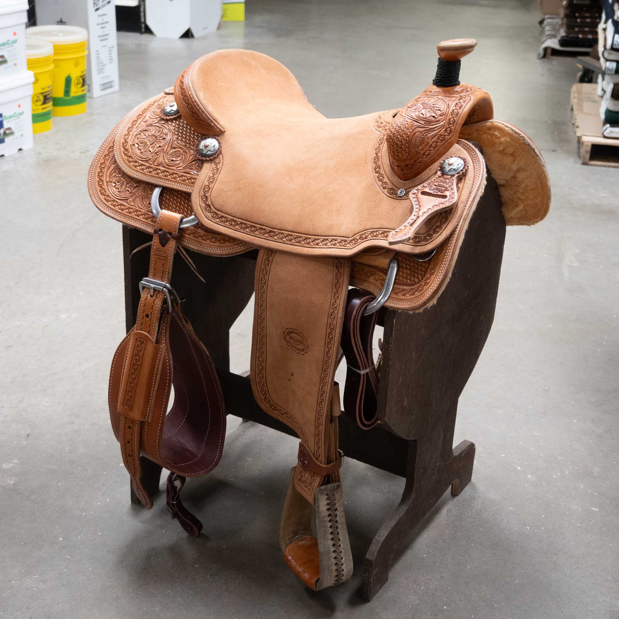 17" TESKEY'S TEAM ROPING SADDLE