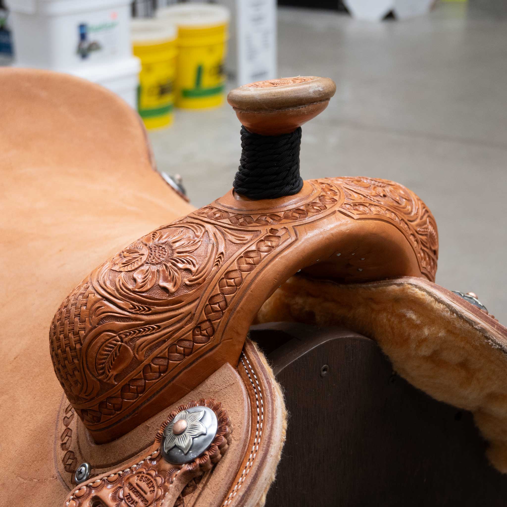 17" TESKEY'S TEAM ROPING SADDLE - Image 2