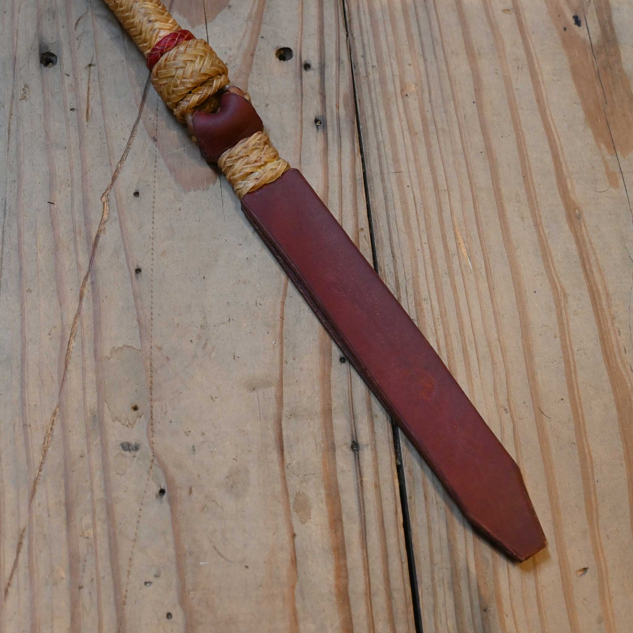 18" Braided Rawhide Quirt - Image 2
