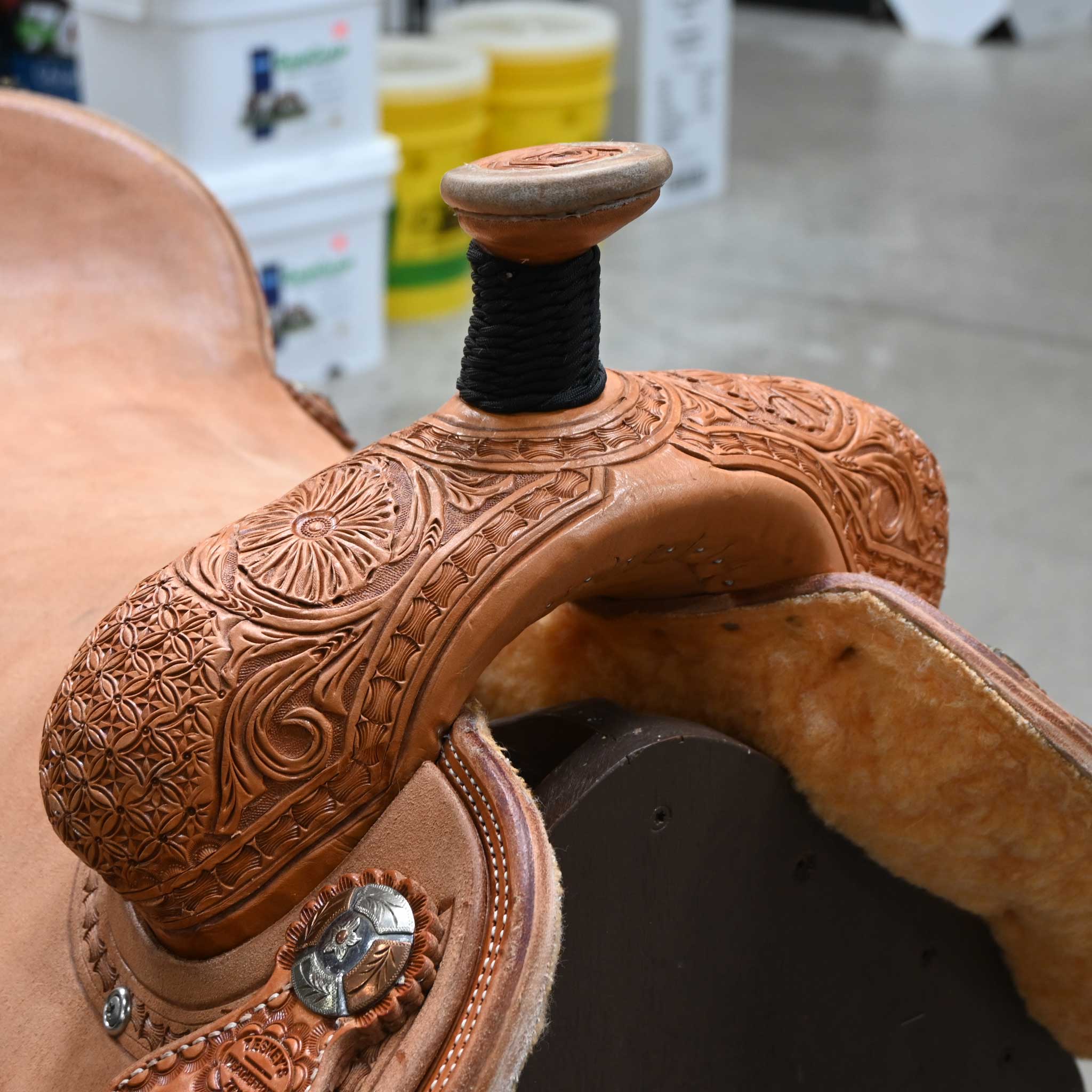 18" TESKEY'S TEAM ROPING SADDLE - Image 2