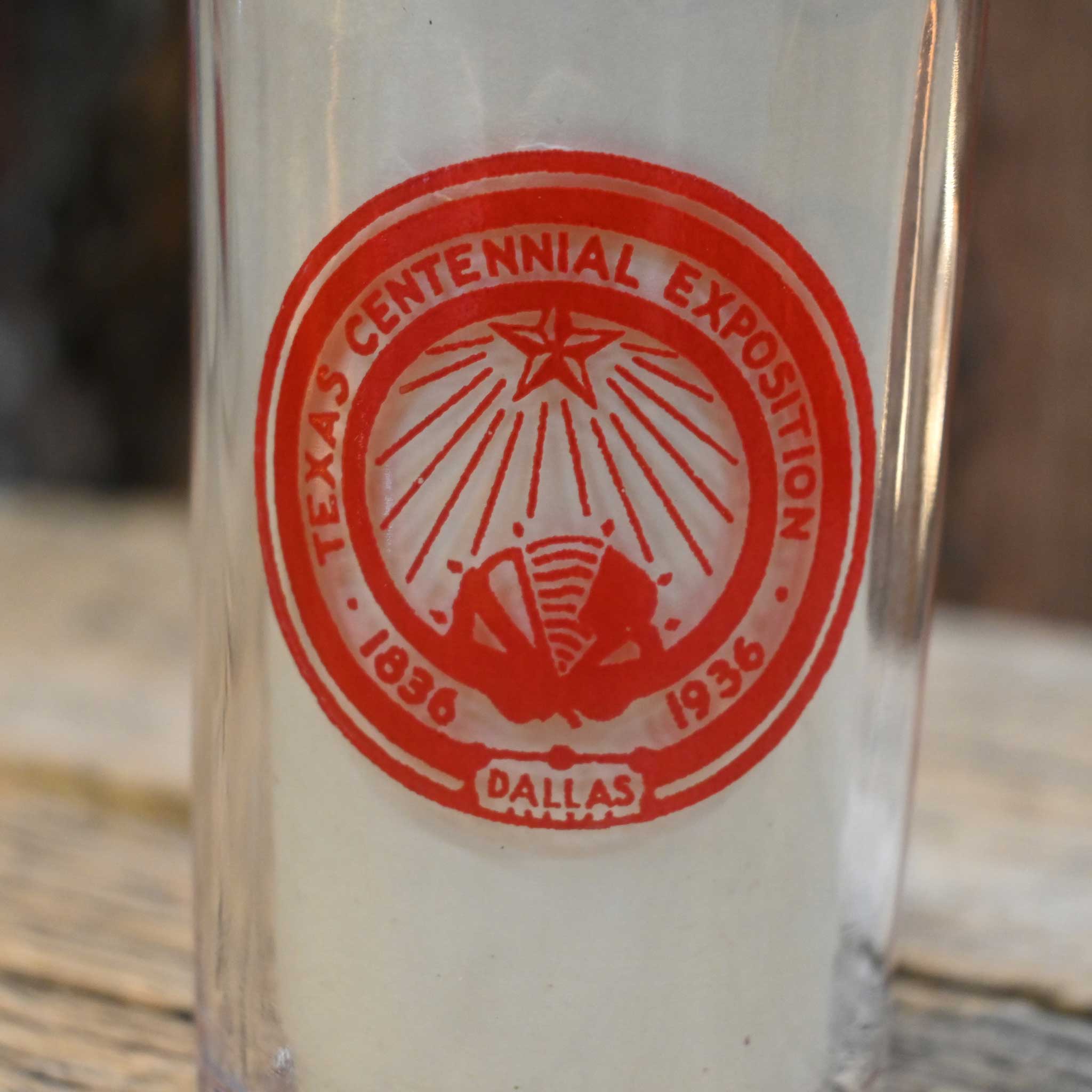 1836-1936 Texas Centennial Exposition Souvenir Juice Glass - Image 2