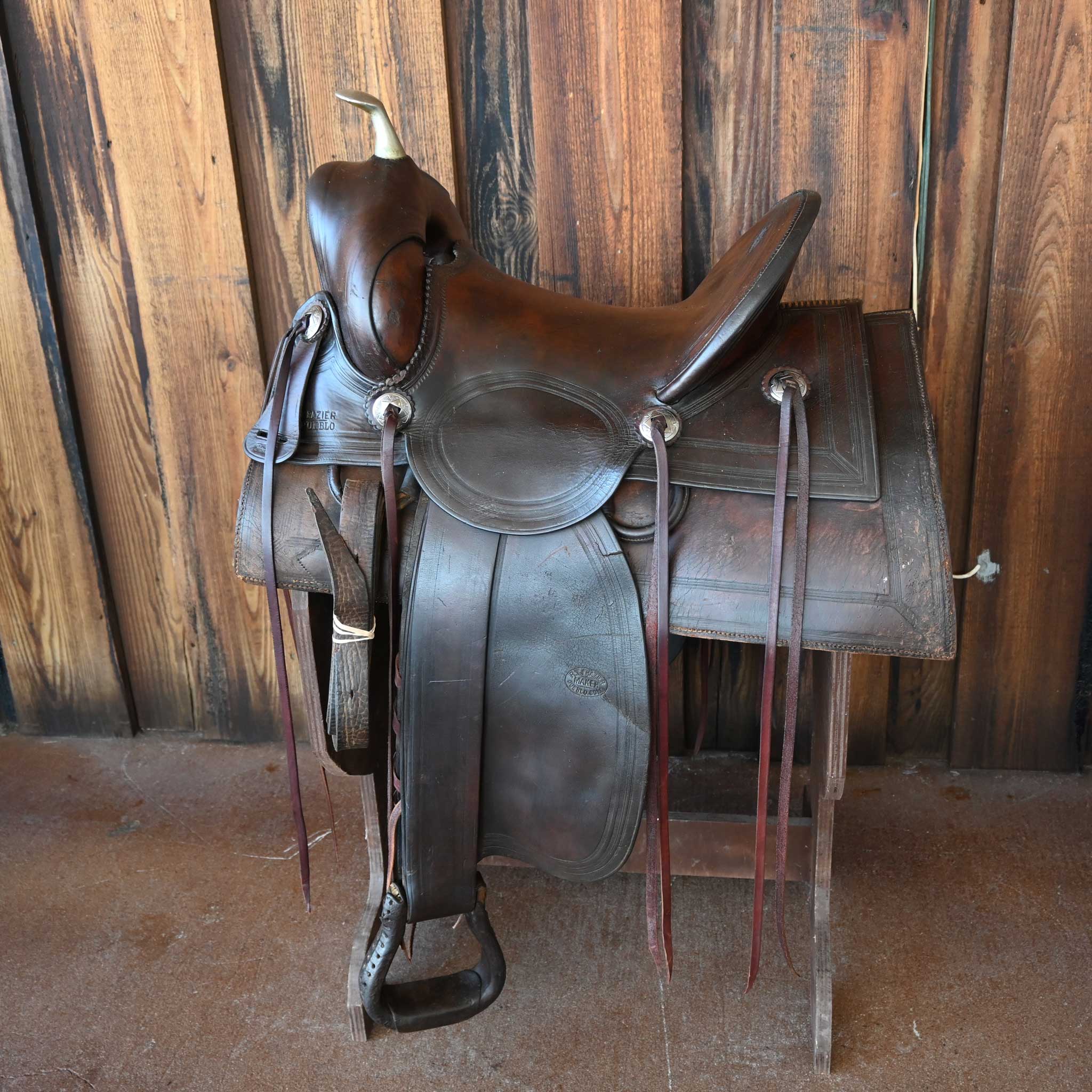 1890's Vintage RT Frazier Saddle - Image 6