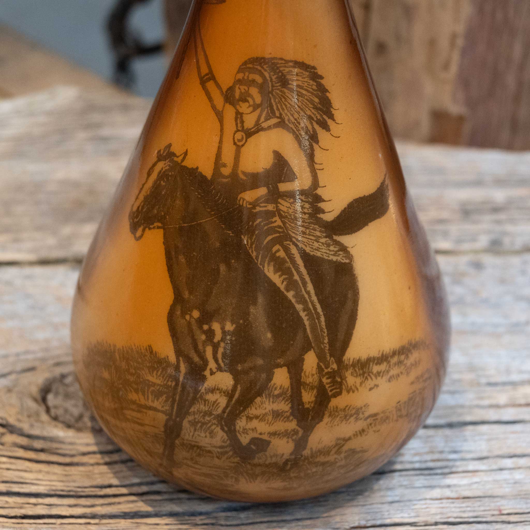 1900's-10's Painted Milk Glass Vase - Image 2