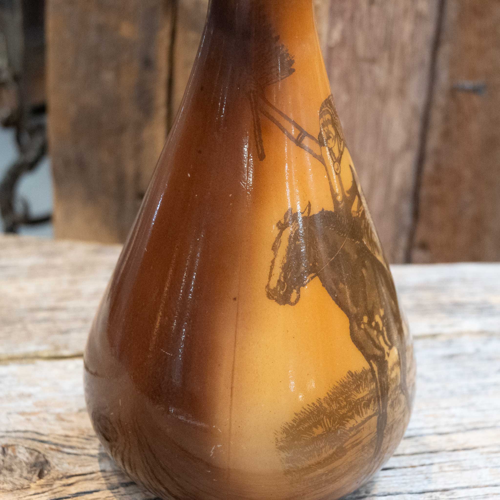 1900's-10's Painted Milk Glass Vase - Image 3