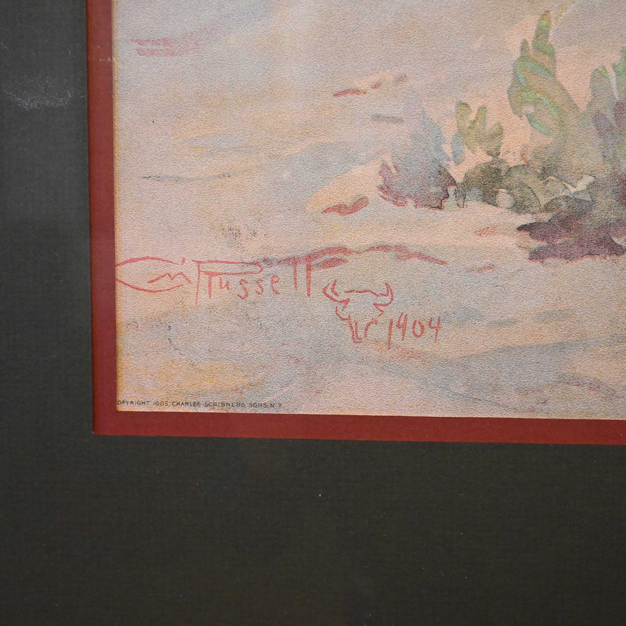 1904 A Bad Hoss by Charles M Russel - Image 4