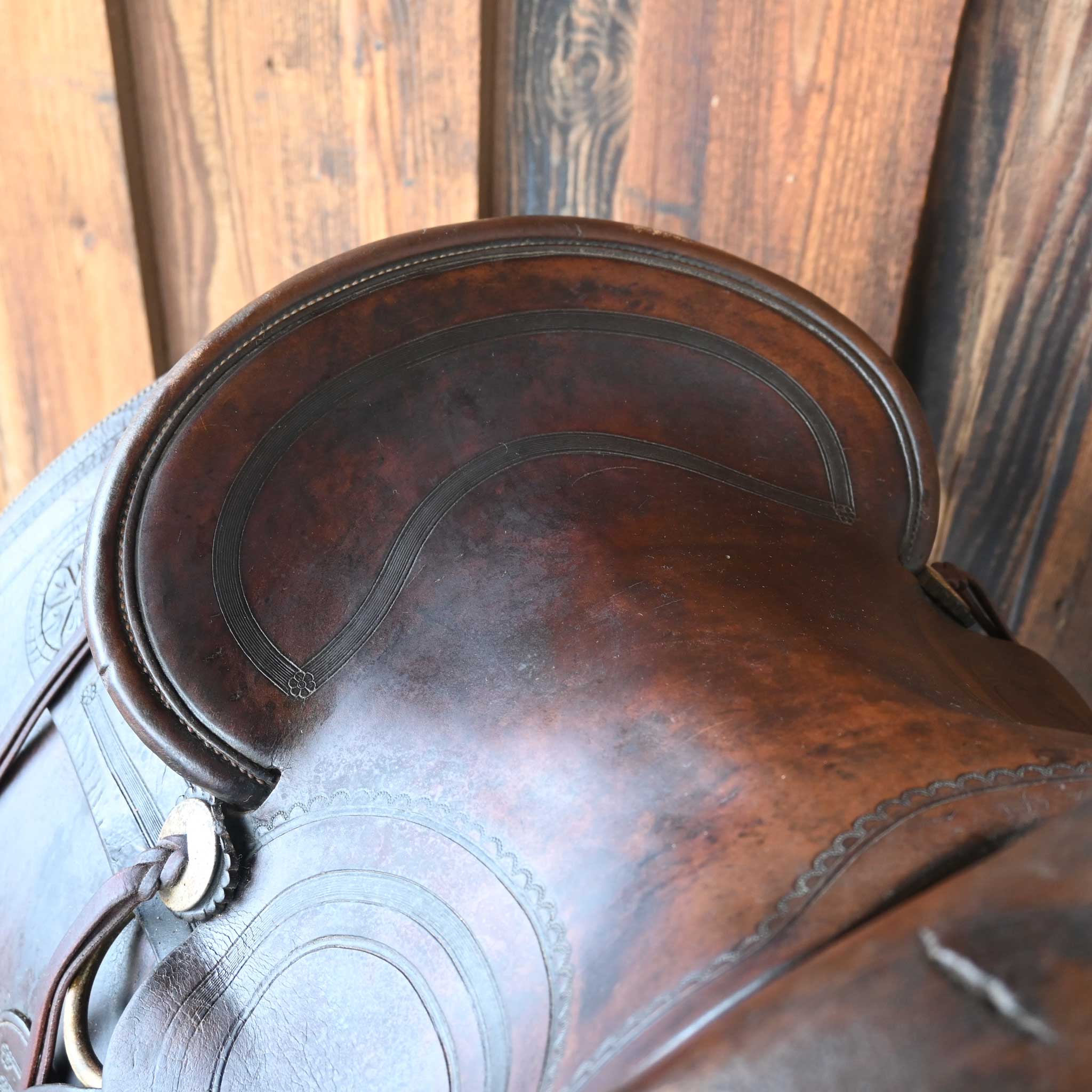 1920's-30's Antique High Back Saddle - Image 3