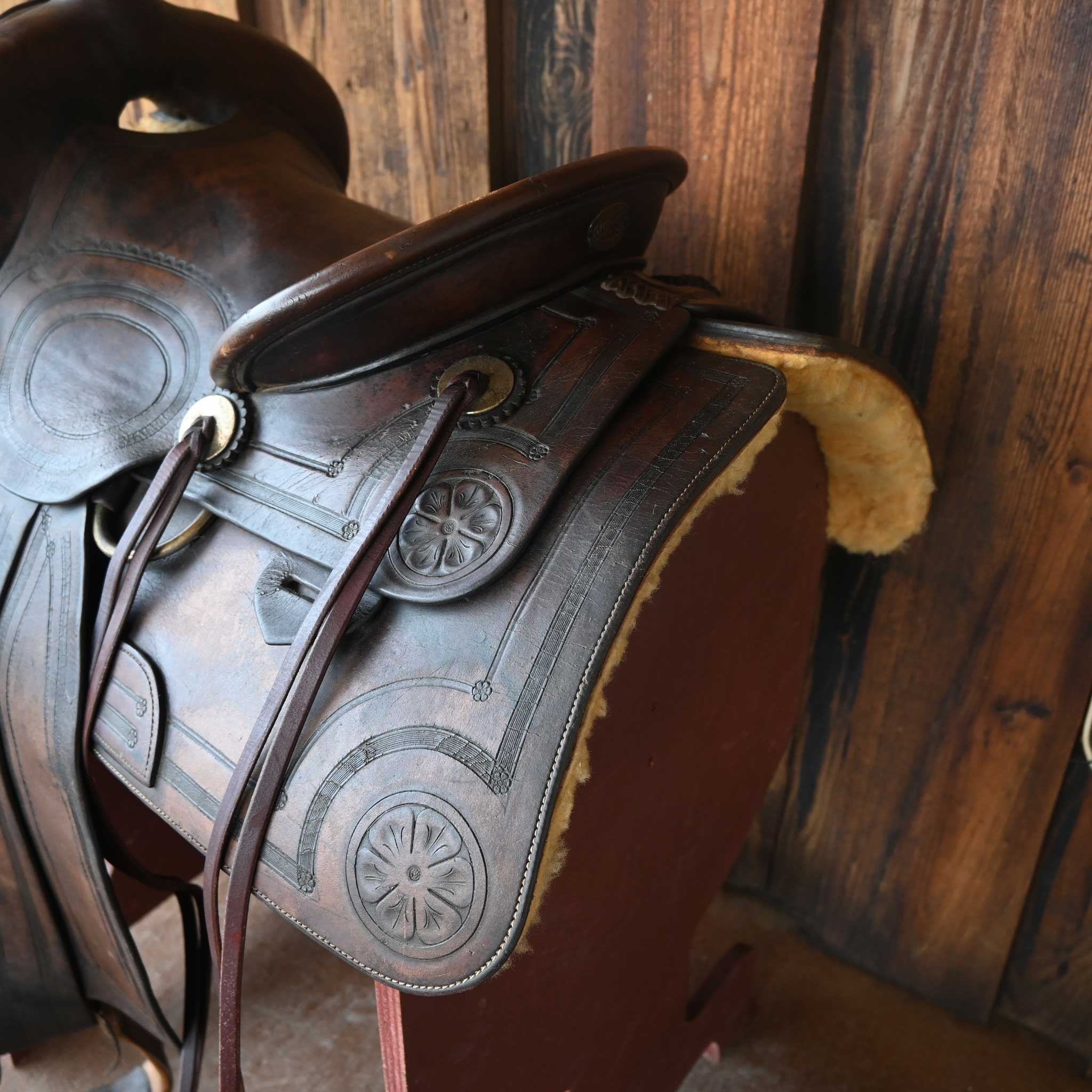 1920's-30's Antique High Back Saddle - Image 5