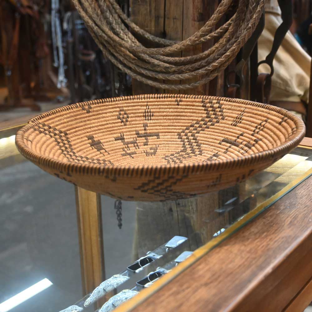Apache Indian 1920's Handmade Woven Basket - Image 2