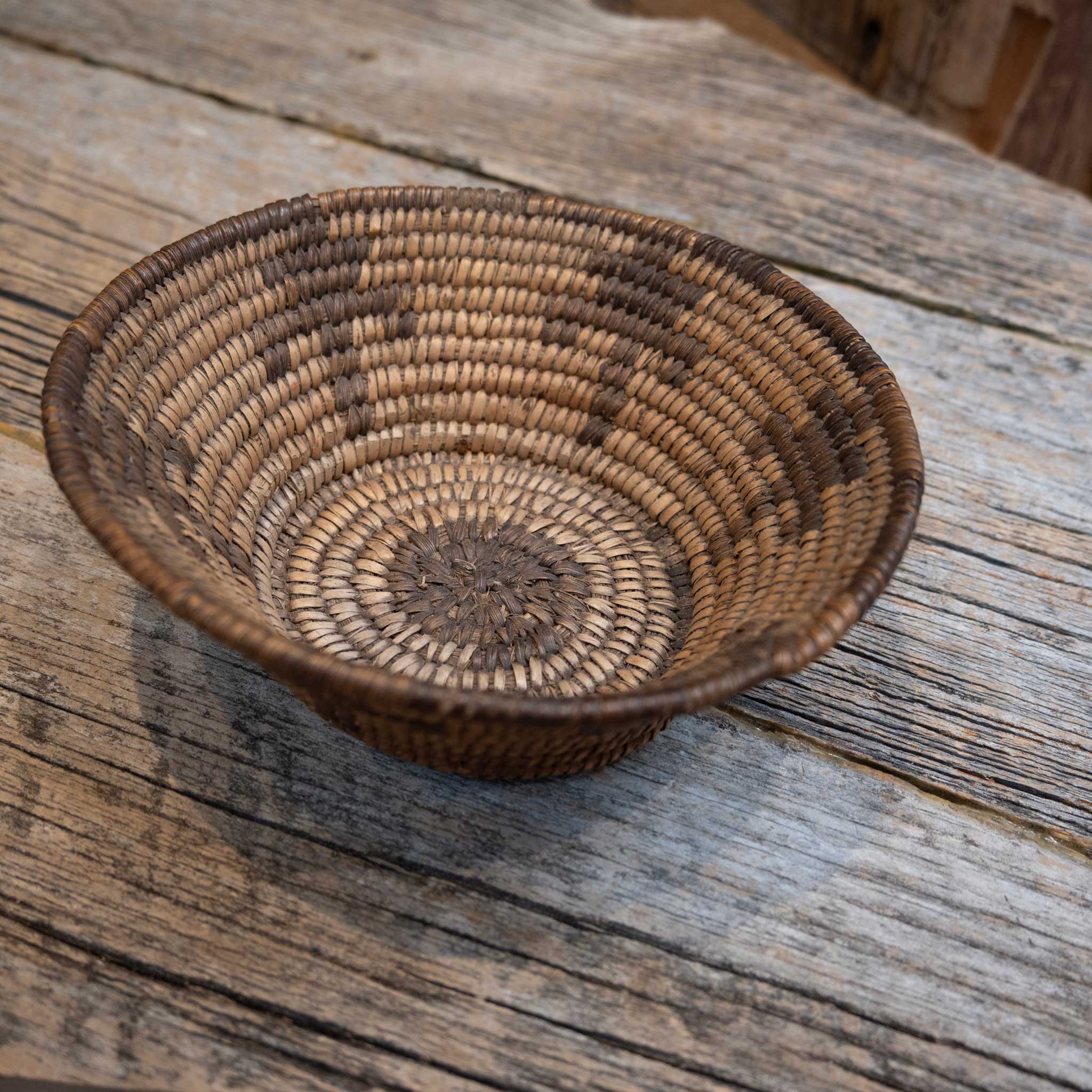 1920's Pima Indian Tribe Handwoven Basket - Image 2