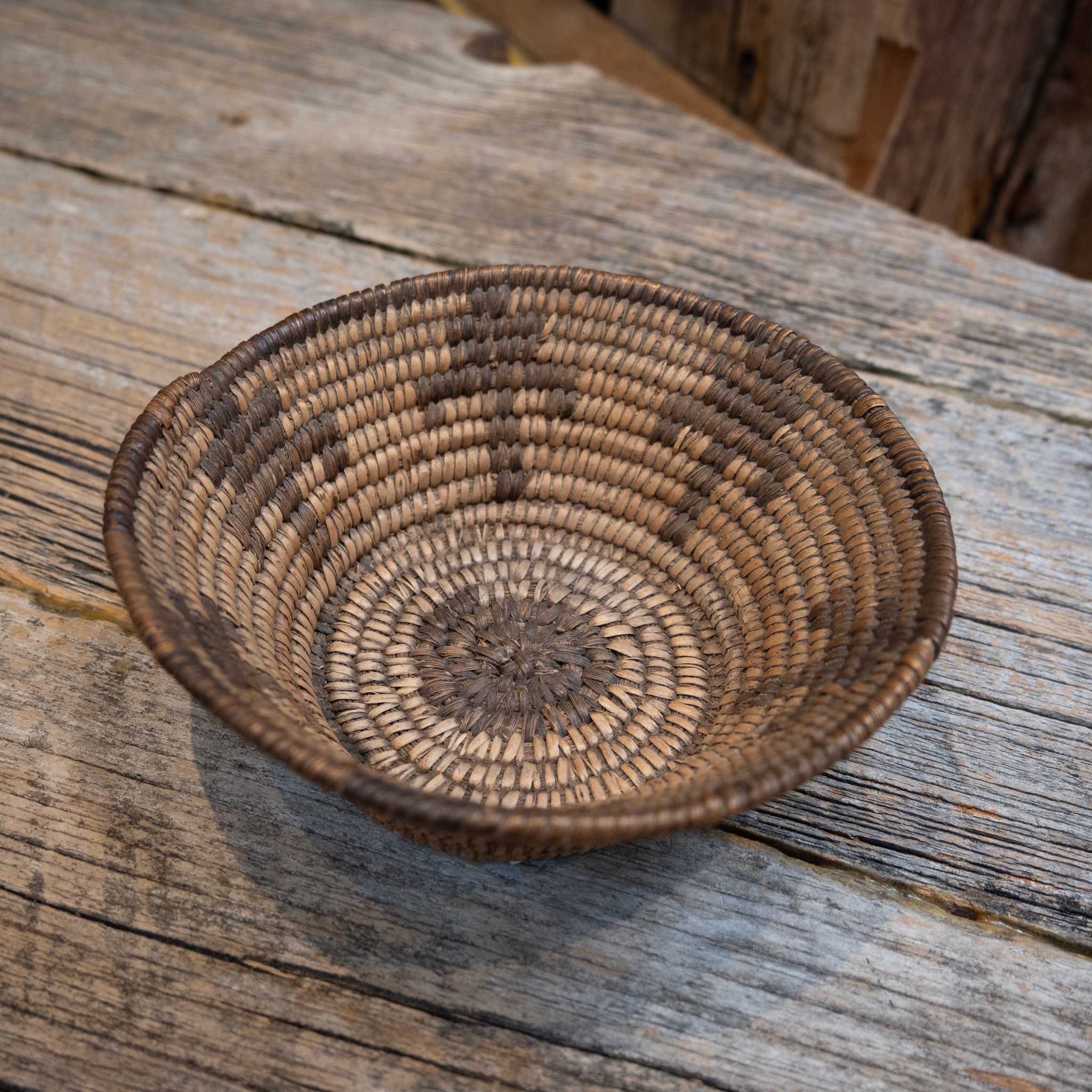 1920's Pima Indian Tribe Handwoven Basket - Image 3