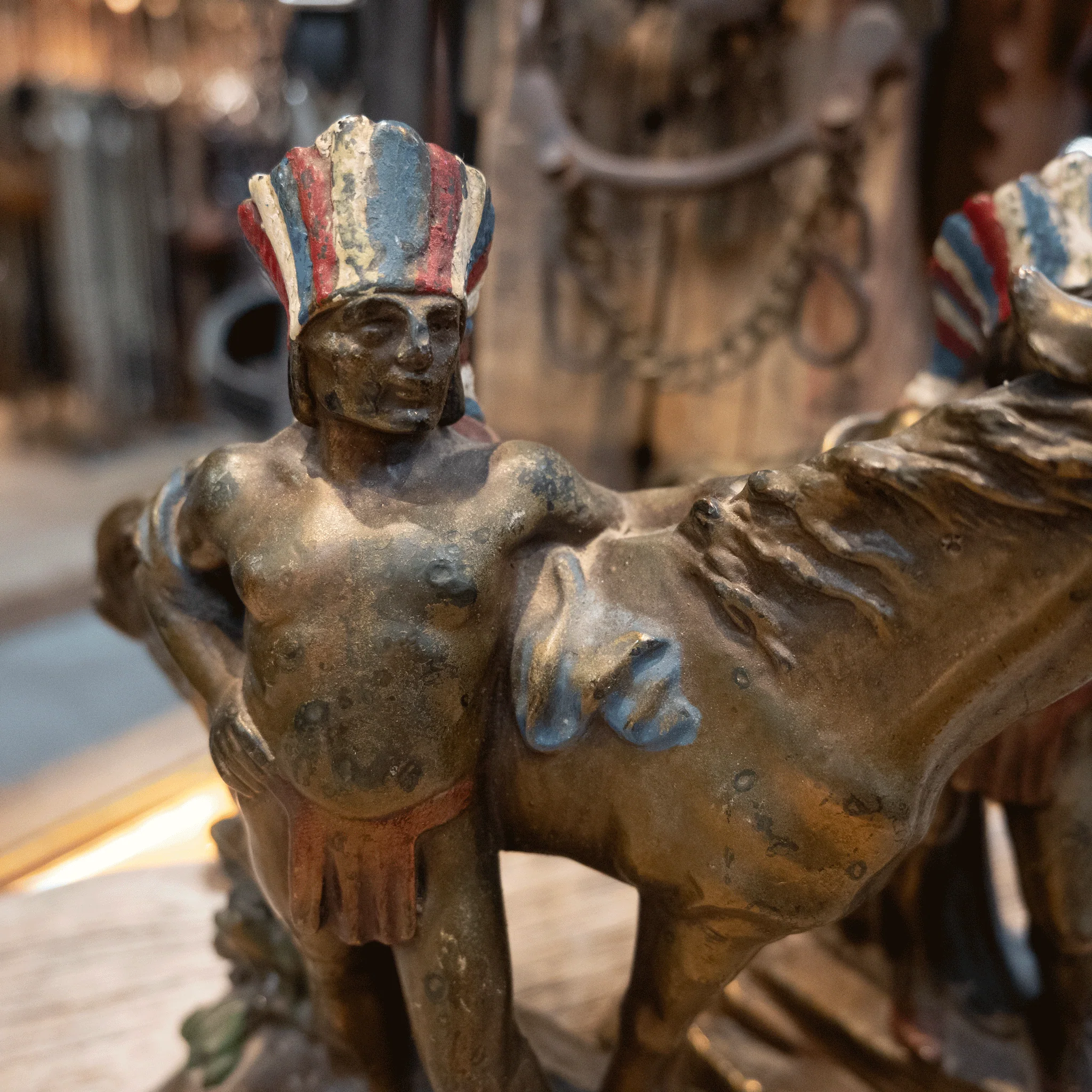 1928 Copper Native American Bookends - Image 3