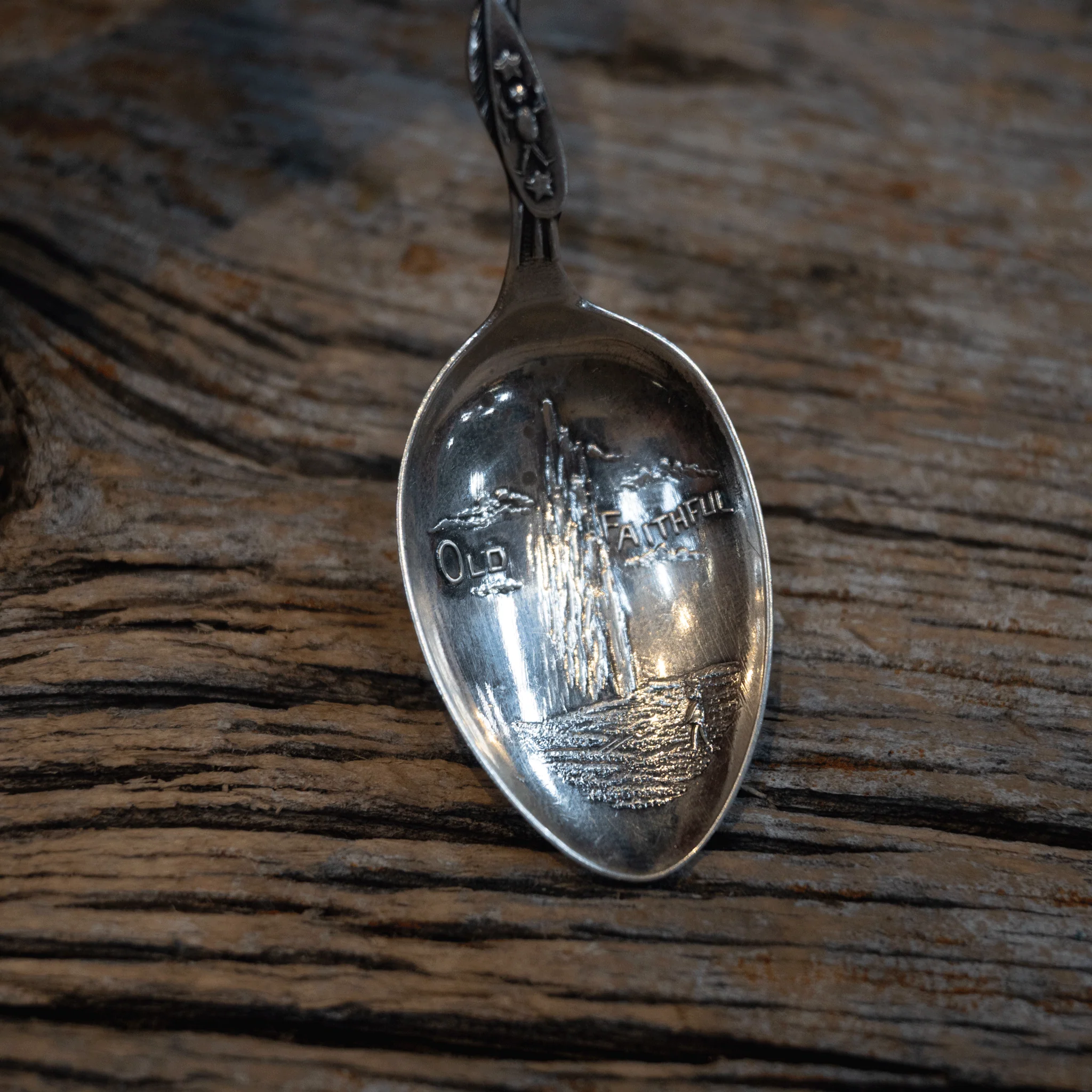 1930's Old Faith full Sterling Silver Spoon Indian Seeker - Image 3