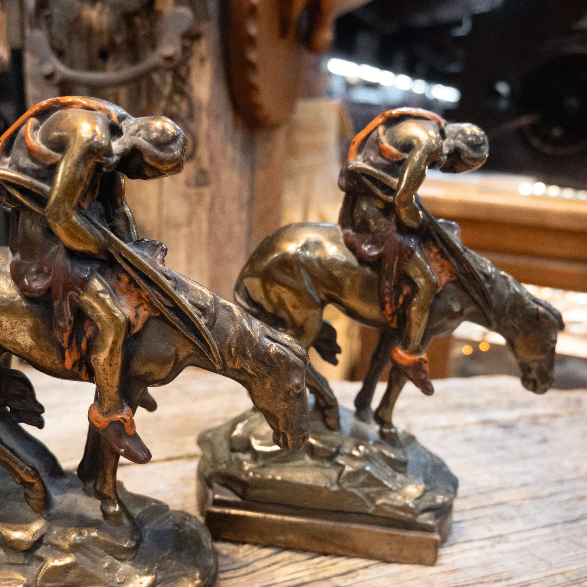 1930's or 40's "End of Trail" Bookends - Image 3