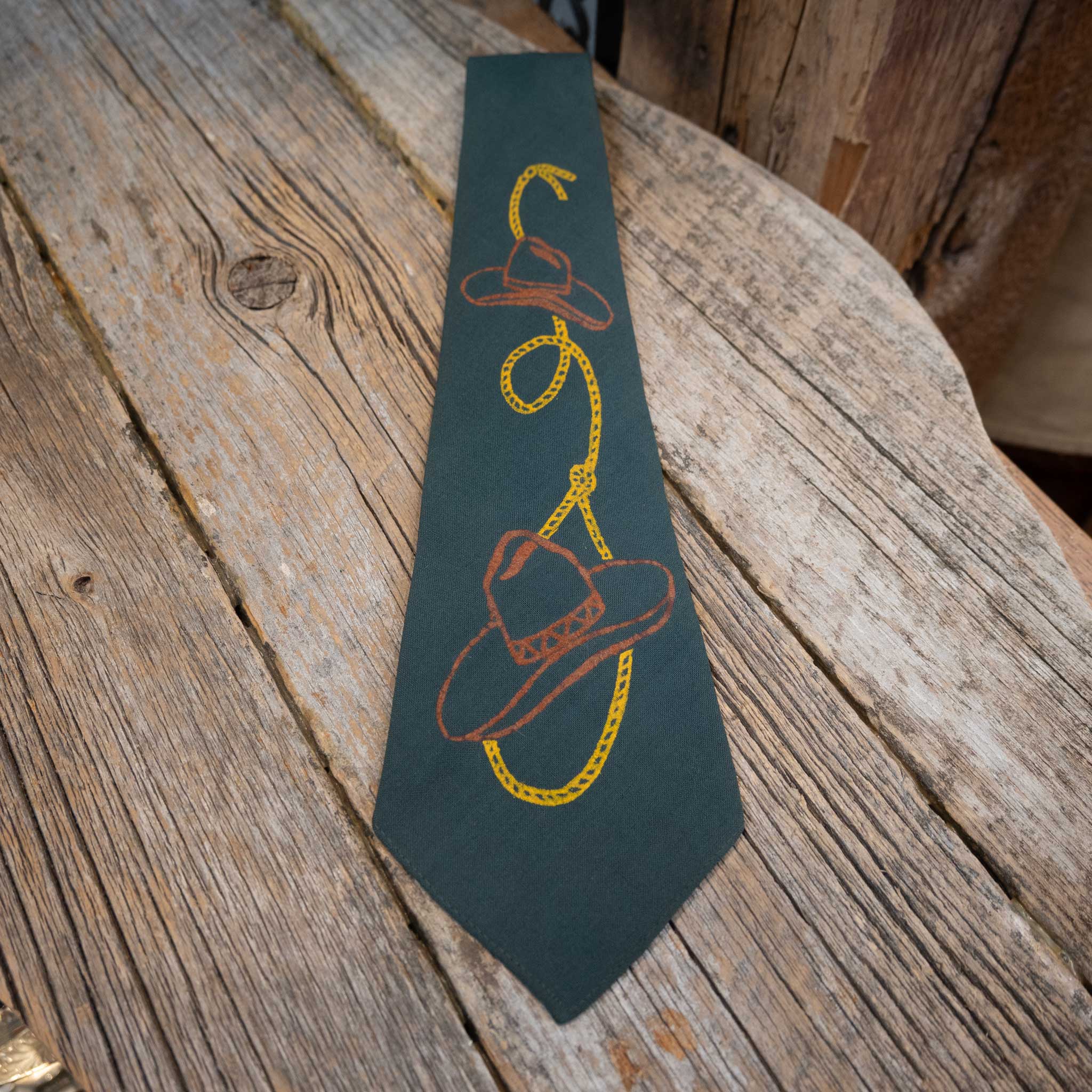 1940's Green Western Lasso Tie