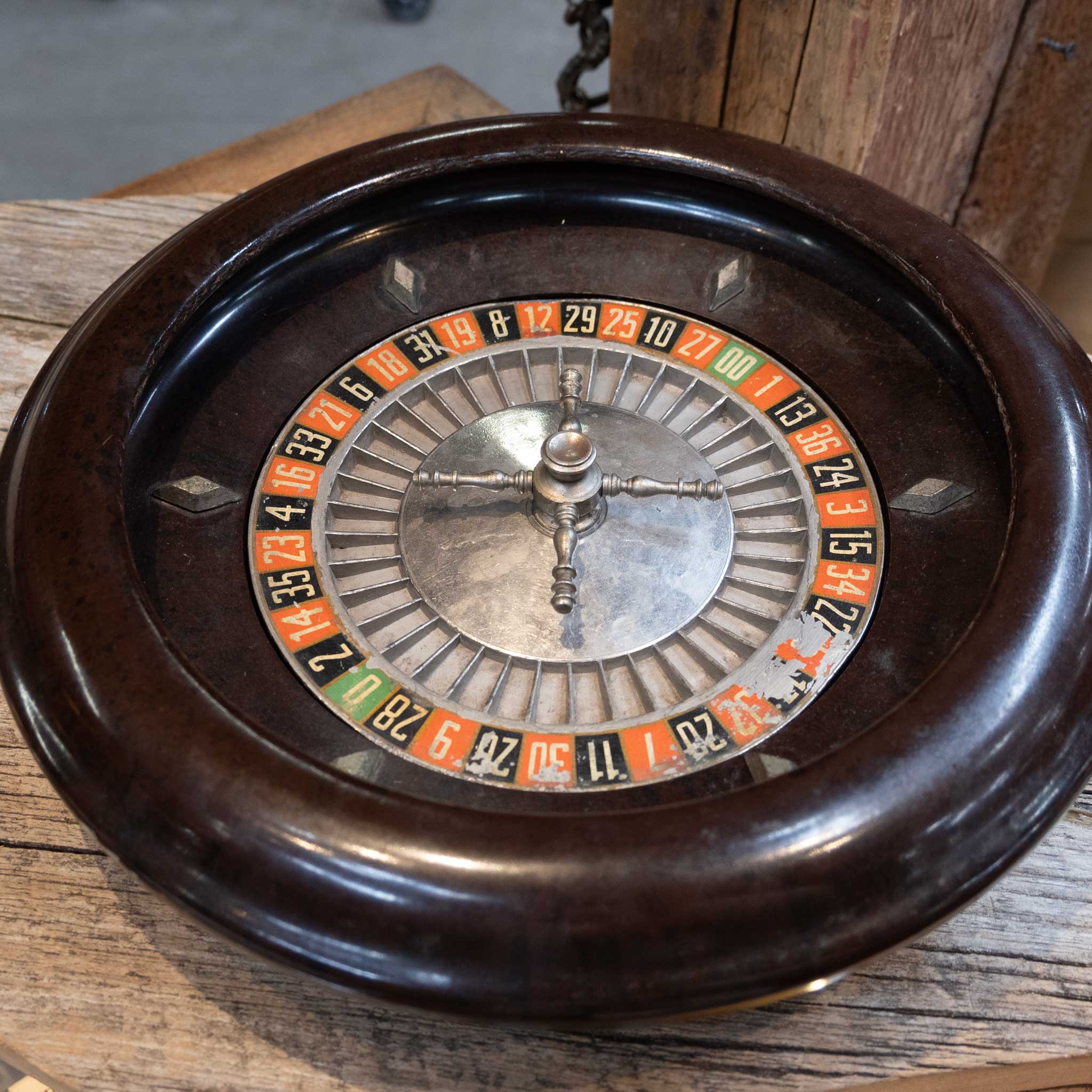 Vintage 1940's Rotta Games Roulette Wheel - 14.5" Diameter - Image 2