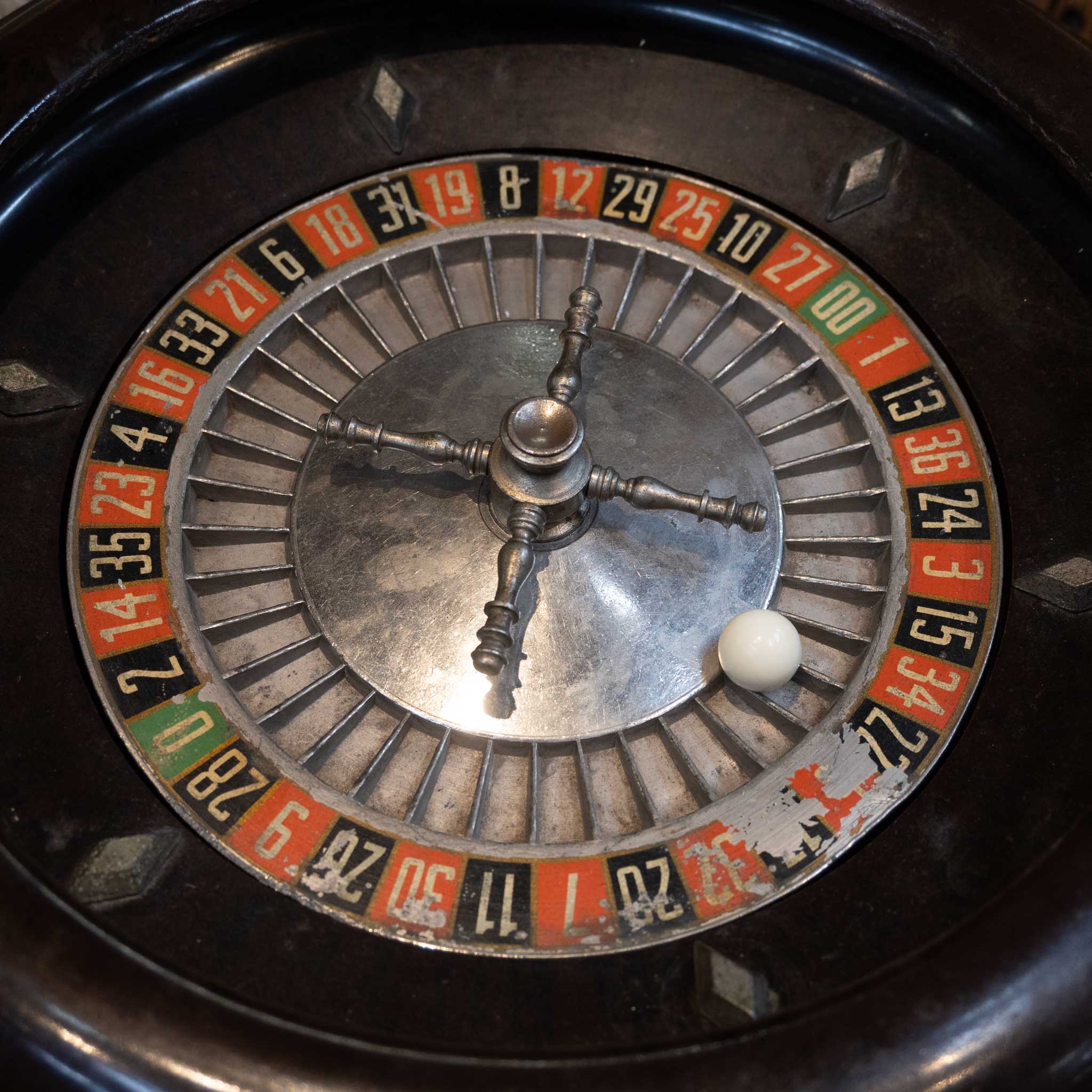 Vintage 1940's Rotta Games Roulette Wheel - 14.5" Diameter - Image 3
