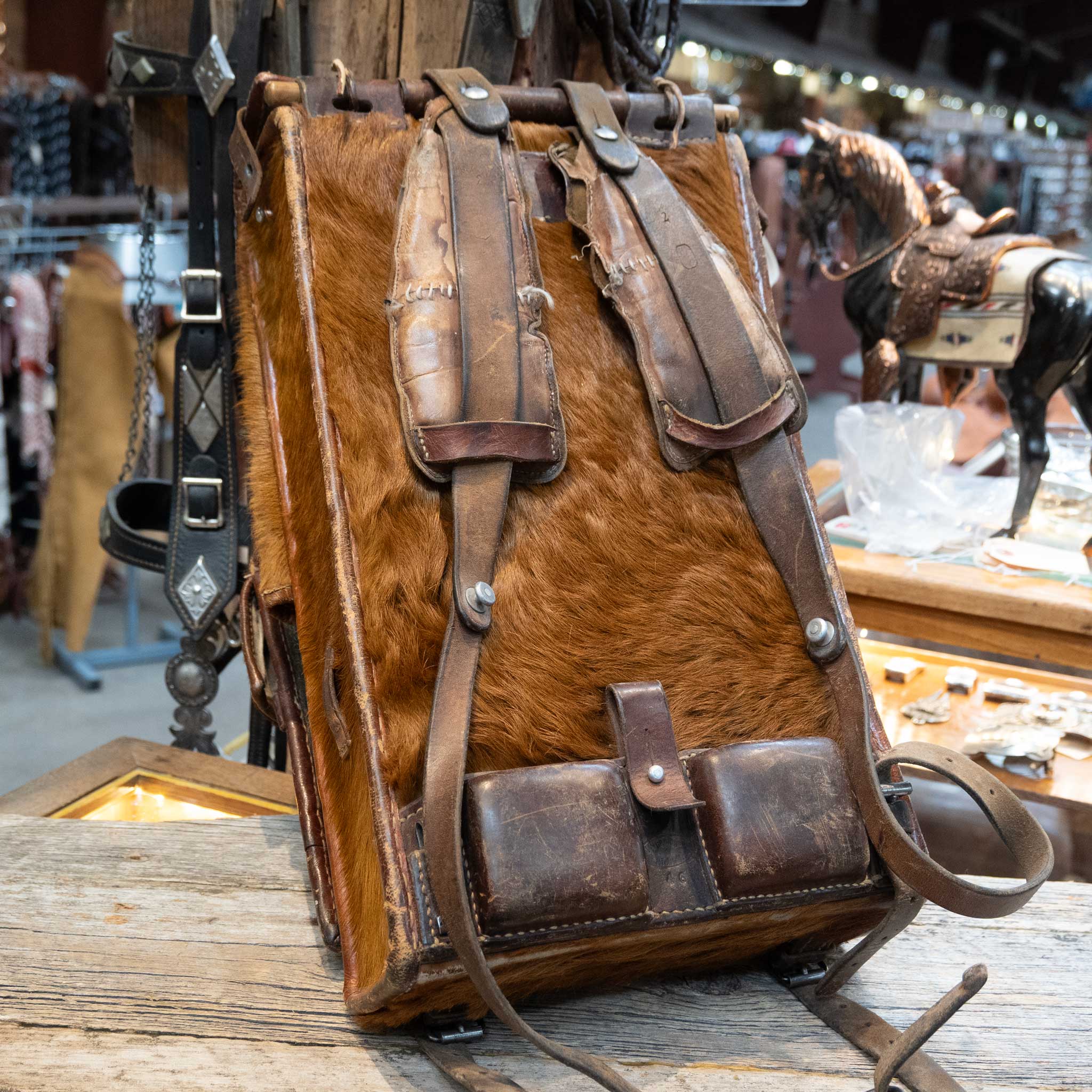 1940's Swiss Horse Hair WWll Mountain Rucksack - Image 8