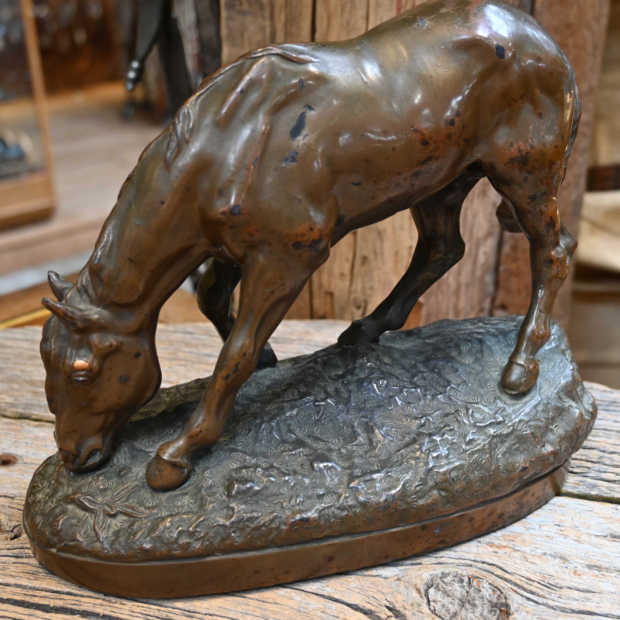 Vintage Copper Horse Statue - Looking ta Laydown - Image 2
