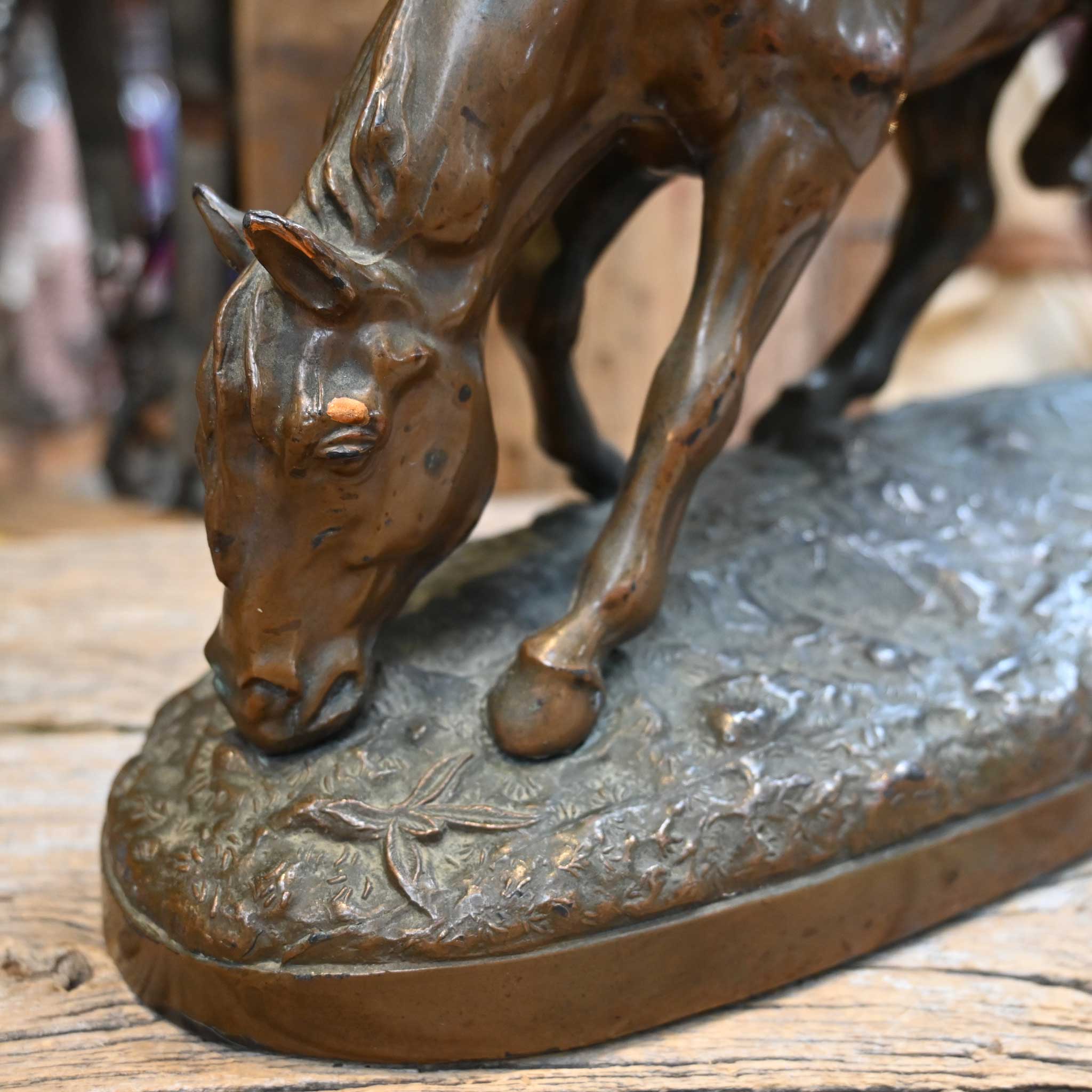 Vintage Copper Horse Statue - Looking ta Laydown - Image 3