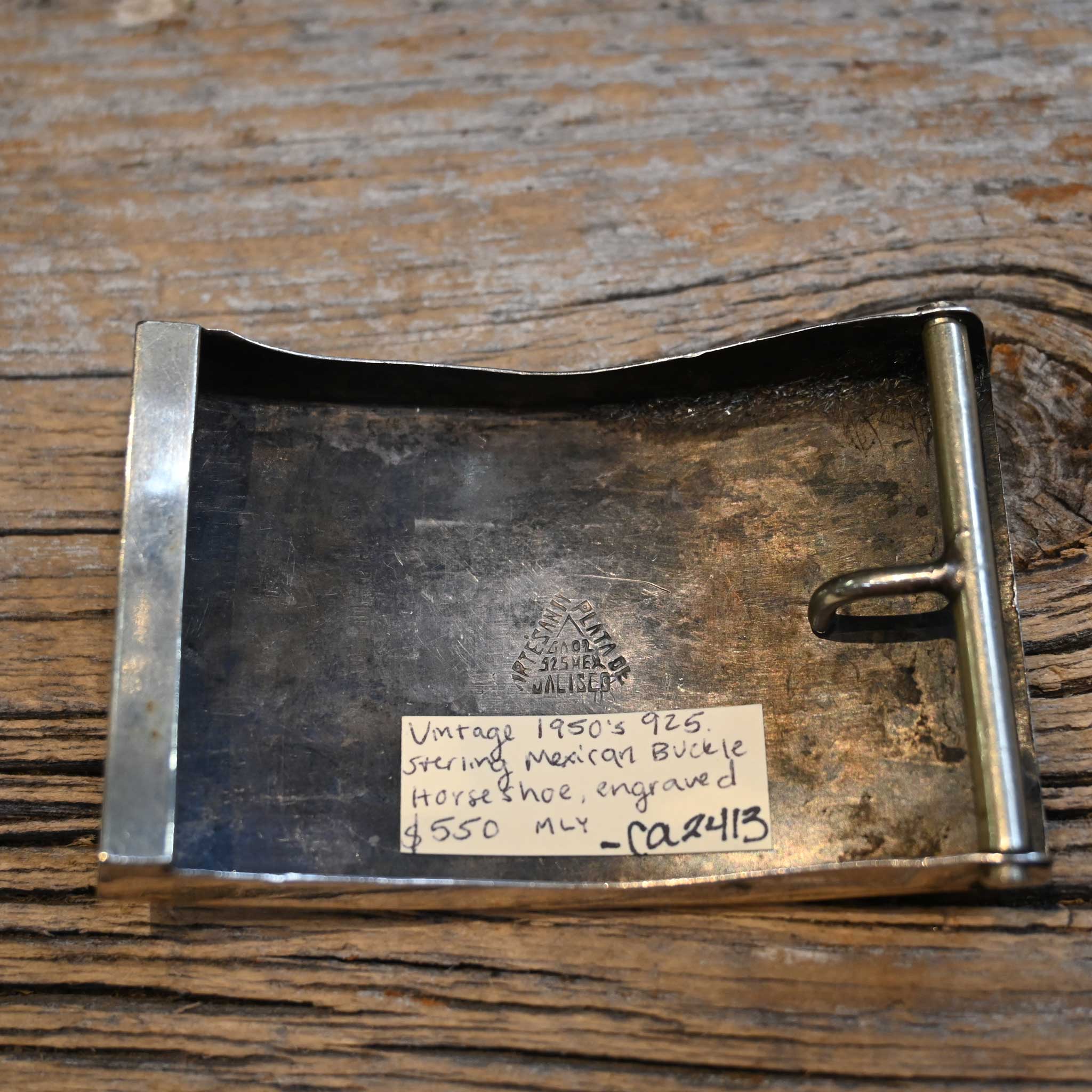 1950's Sterling Silver Horseshoe Buckle - Image 3