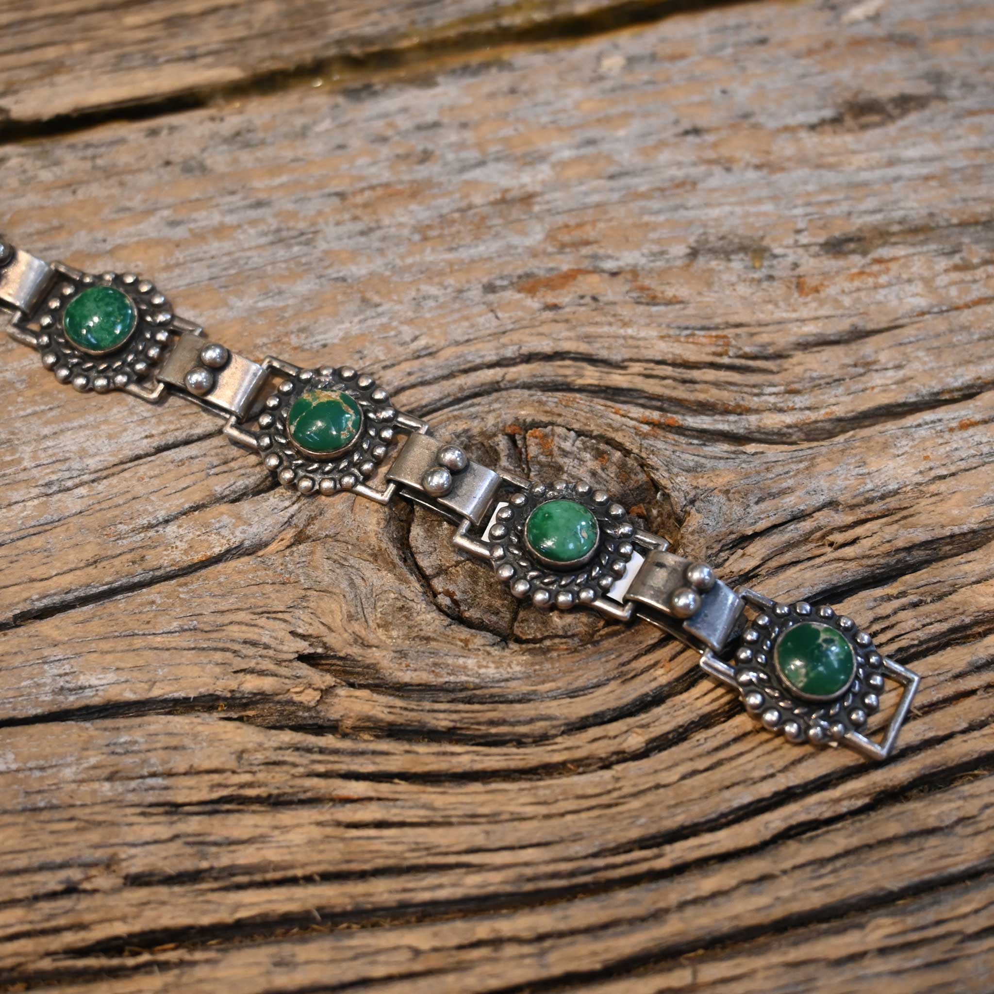 1950's Turquoise Link Bracelet - Image 2
