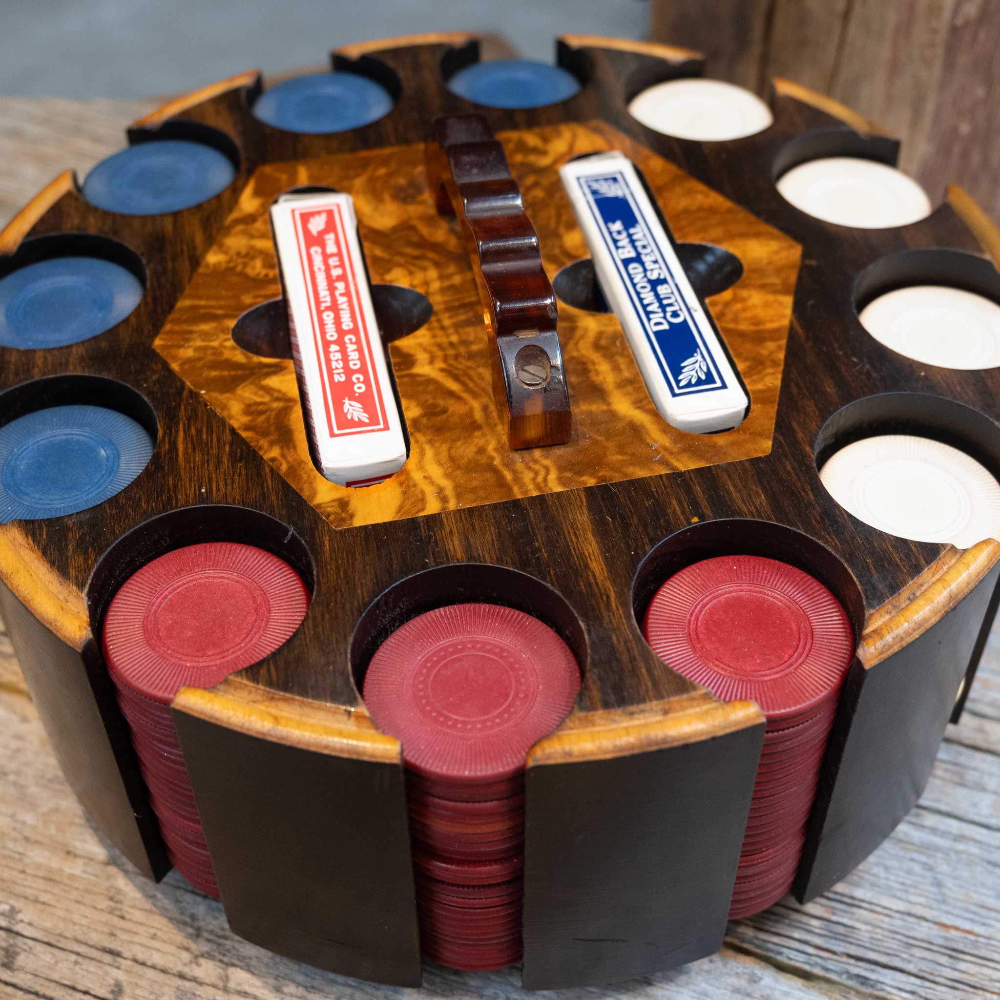 Vintage 1960's 300 Chip Poker Set - Complete with Cover - Image 2