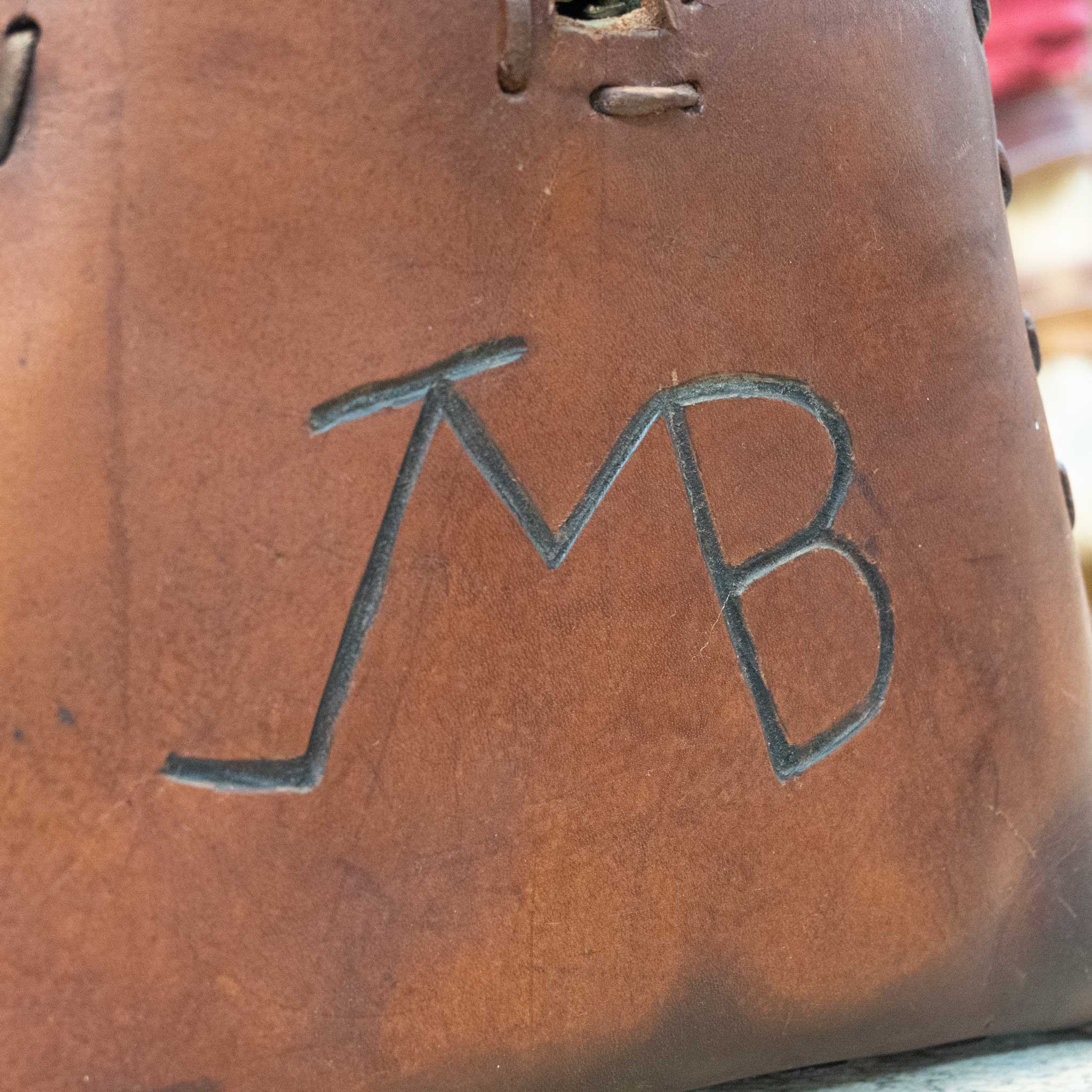 1970's Leather Bag Branded "JMB" - Image 3