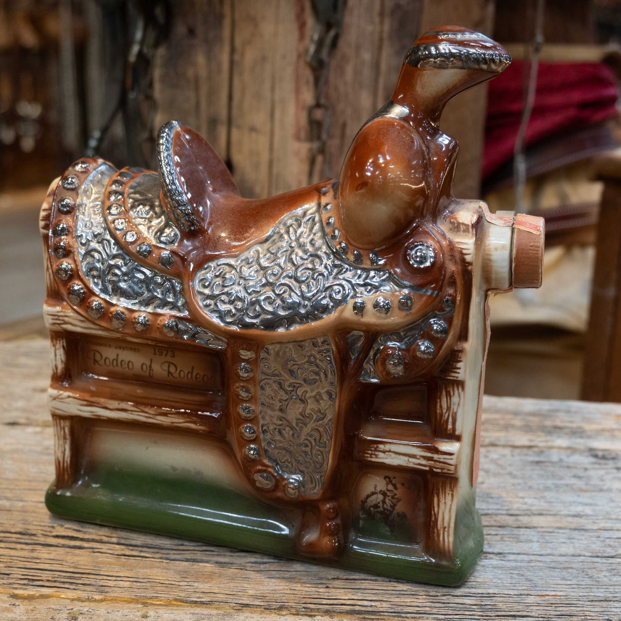 1972 Ezra Brooks Saddle Shaped Whisky Decanter - Image 3