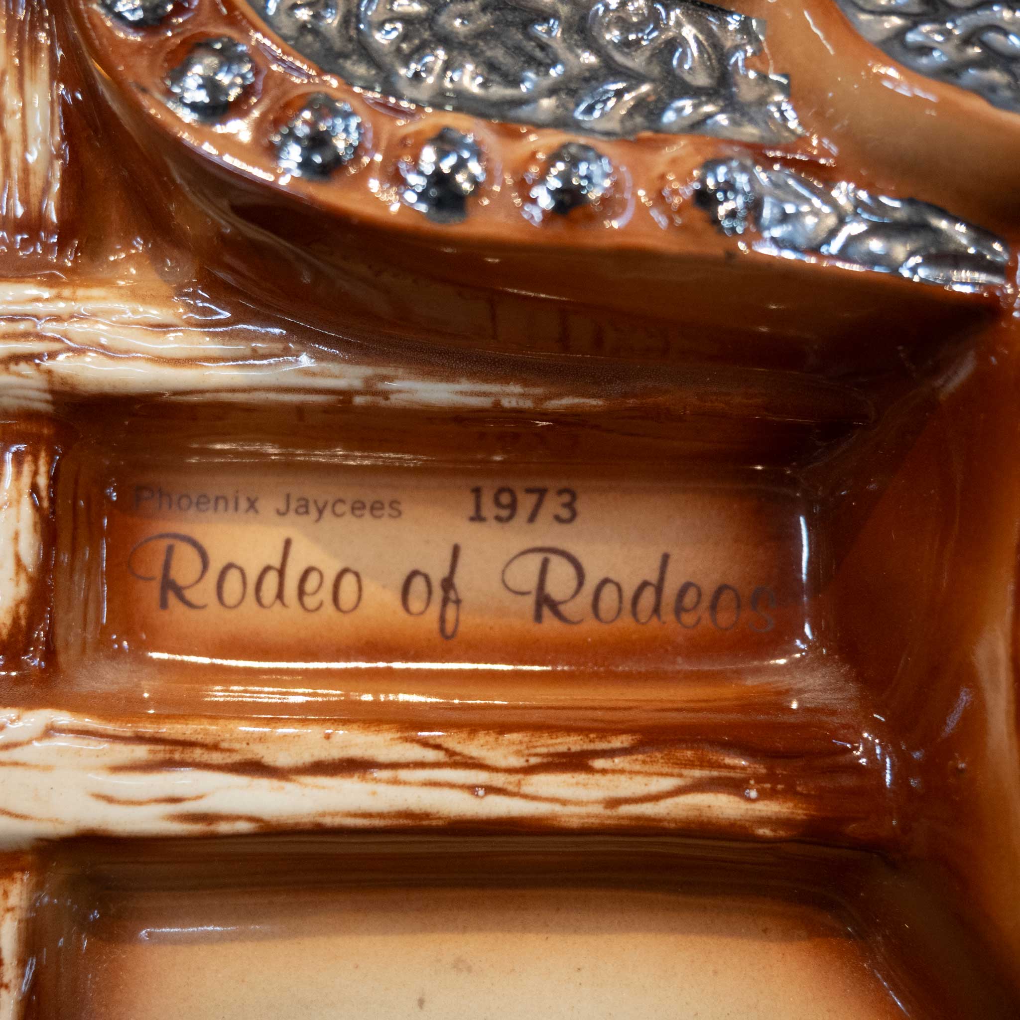 1972 Ezra Brooks Saddle Shaped Whisky Decanter - Image 4