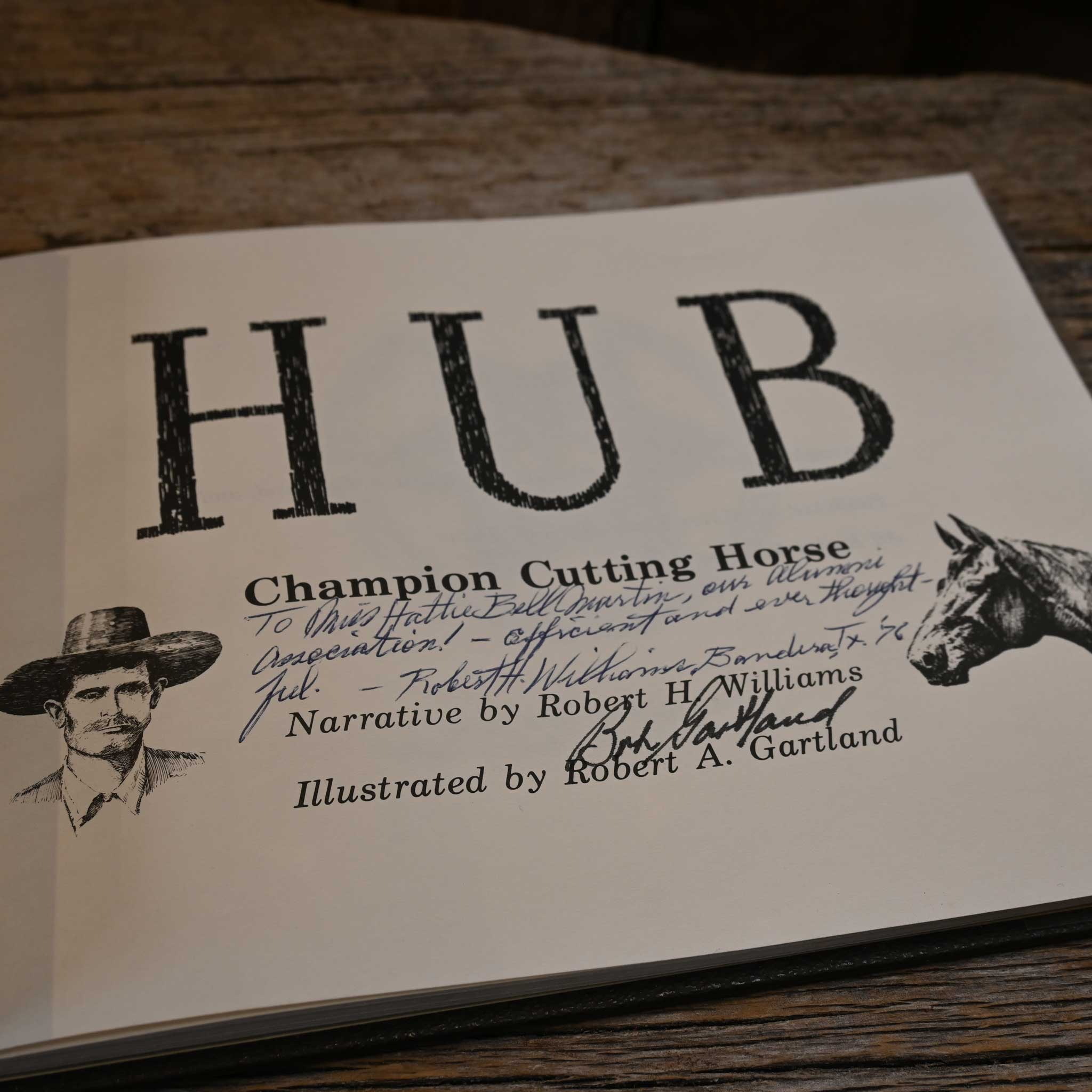 1975 Print of "HUB" Champion Cutting Horse" signed with Article - Image 4