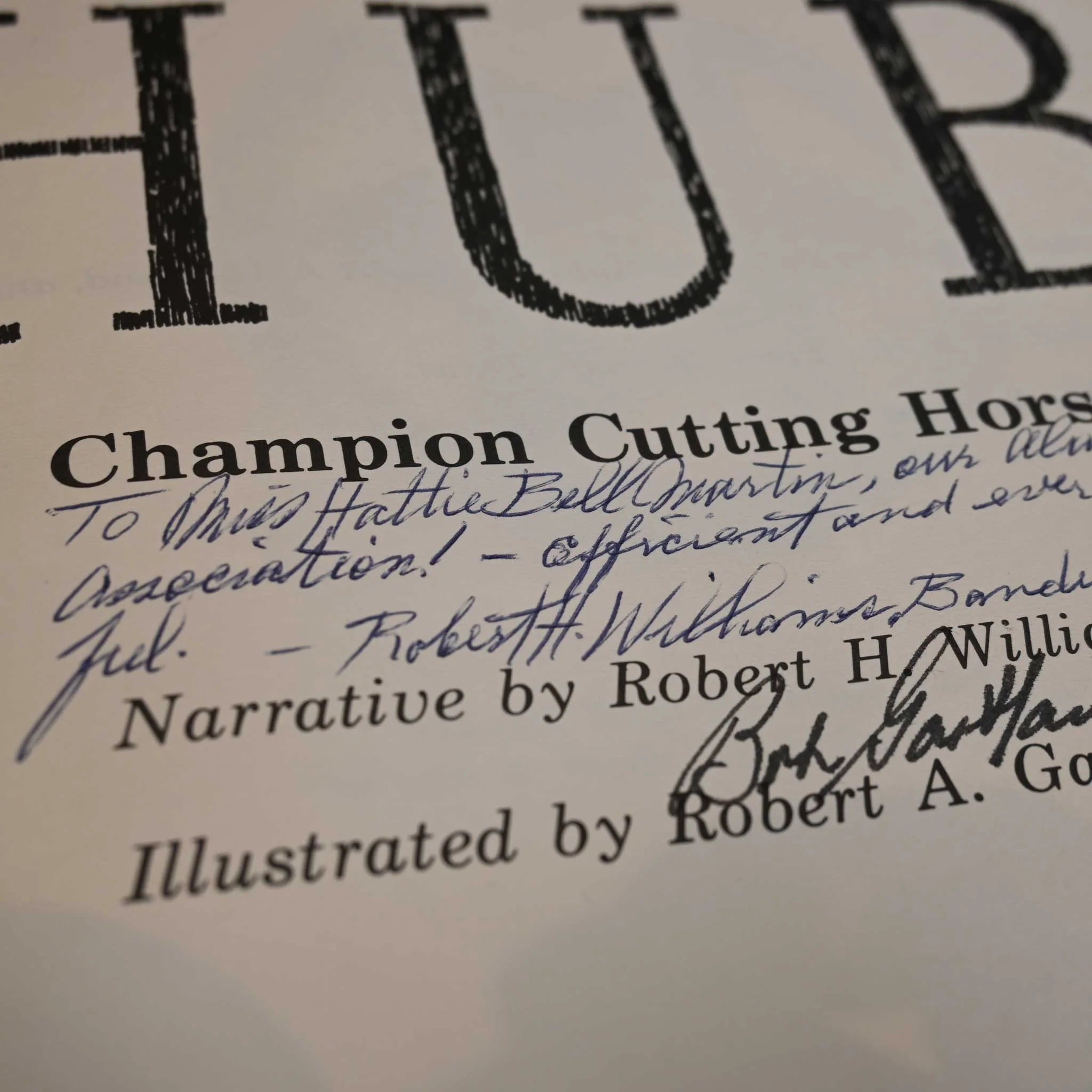 1975 Print of "HUB" Champion Cutting Horse" signed with Article - Image 5