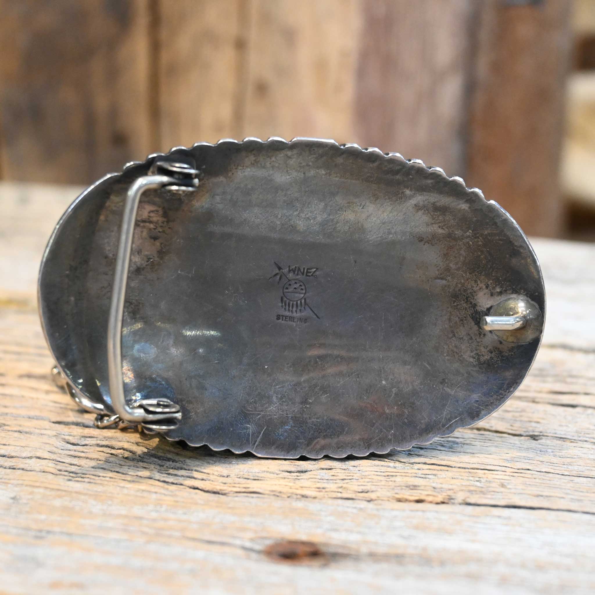 1980's Willford Nez Turquoise Belt Buckle - Image 3