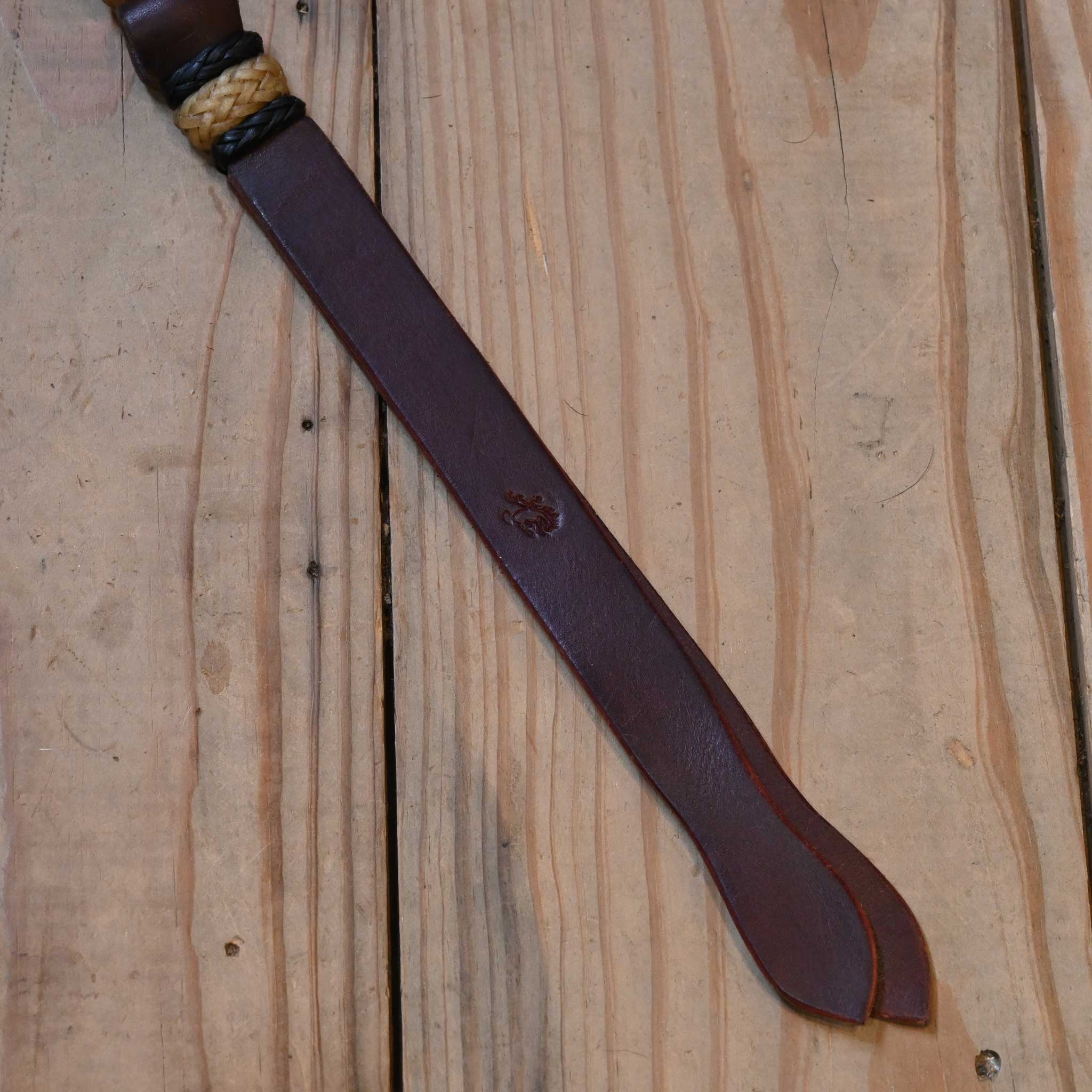 25" Bronc Willoughby Braided Rawhide Quirt - Image 3
